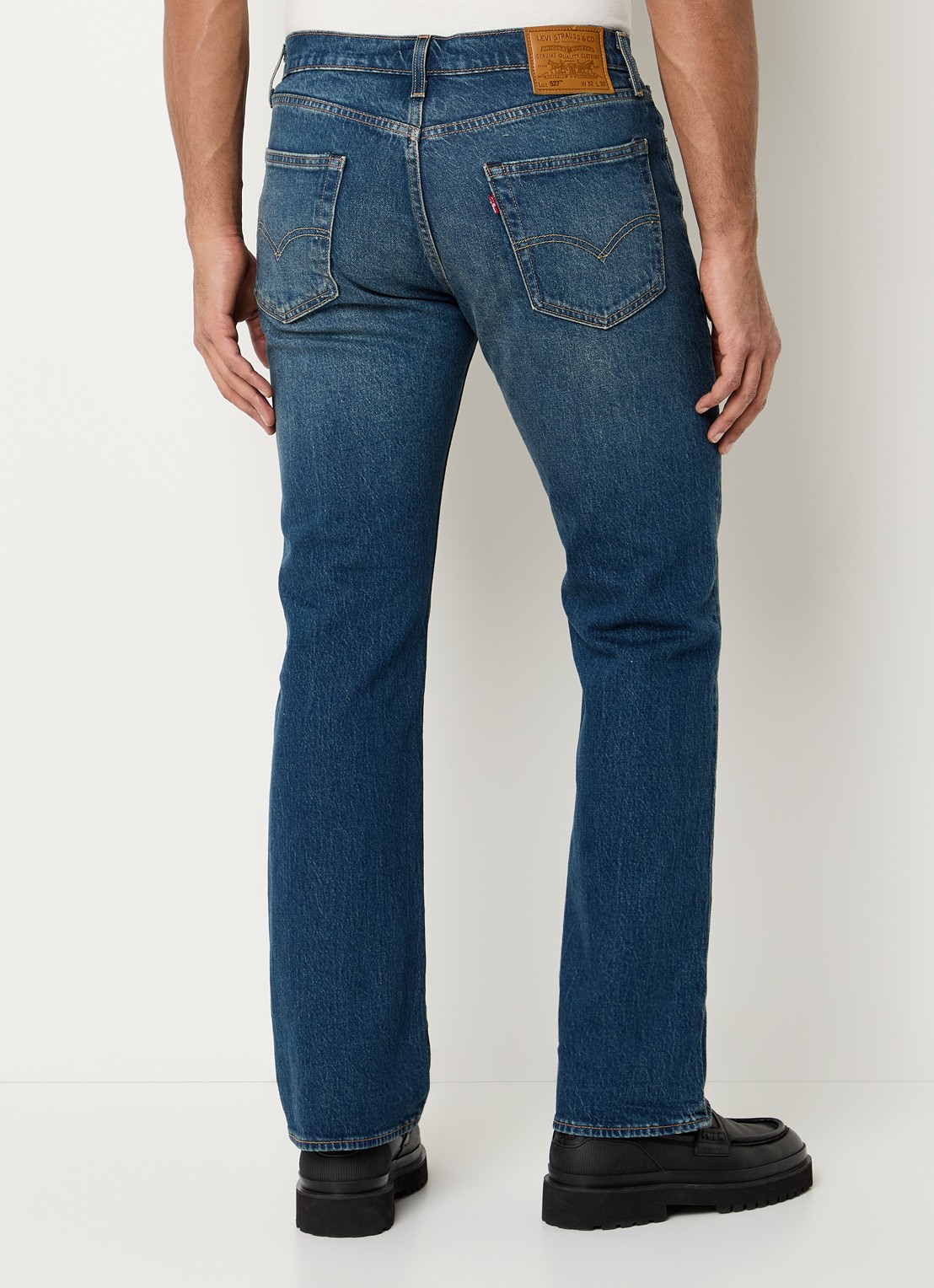 Levi's 527 slim fit jeans met donkere wassing - achterkant indigo