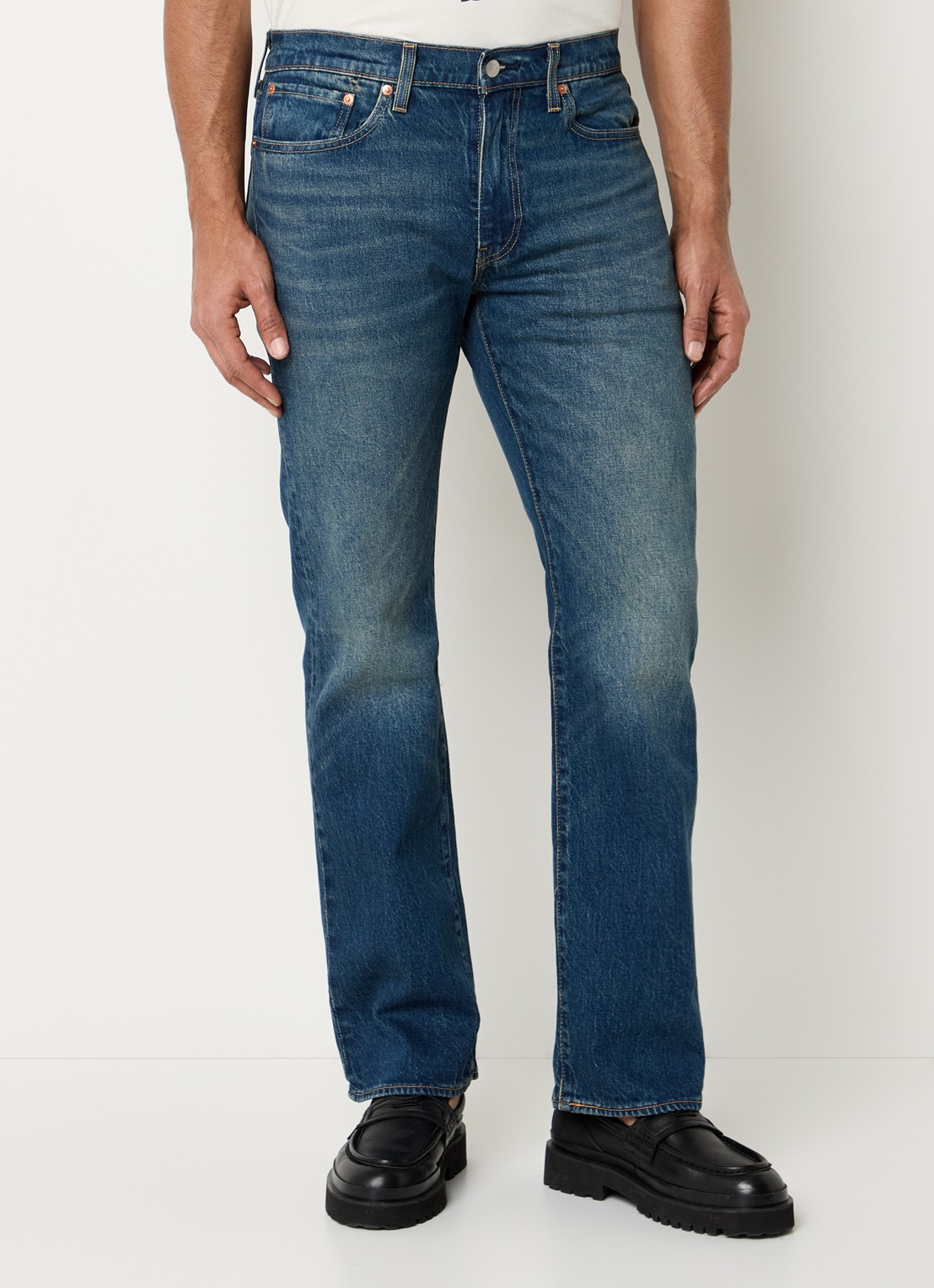 Levi's 527 slim fit jeans met donkere wassing - detail 4 indigo