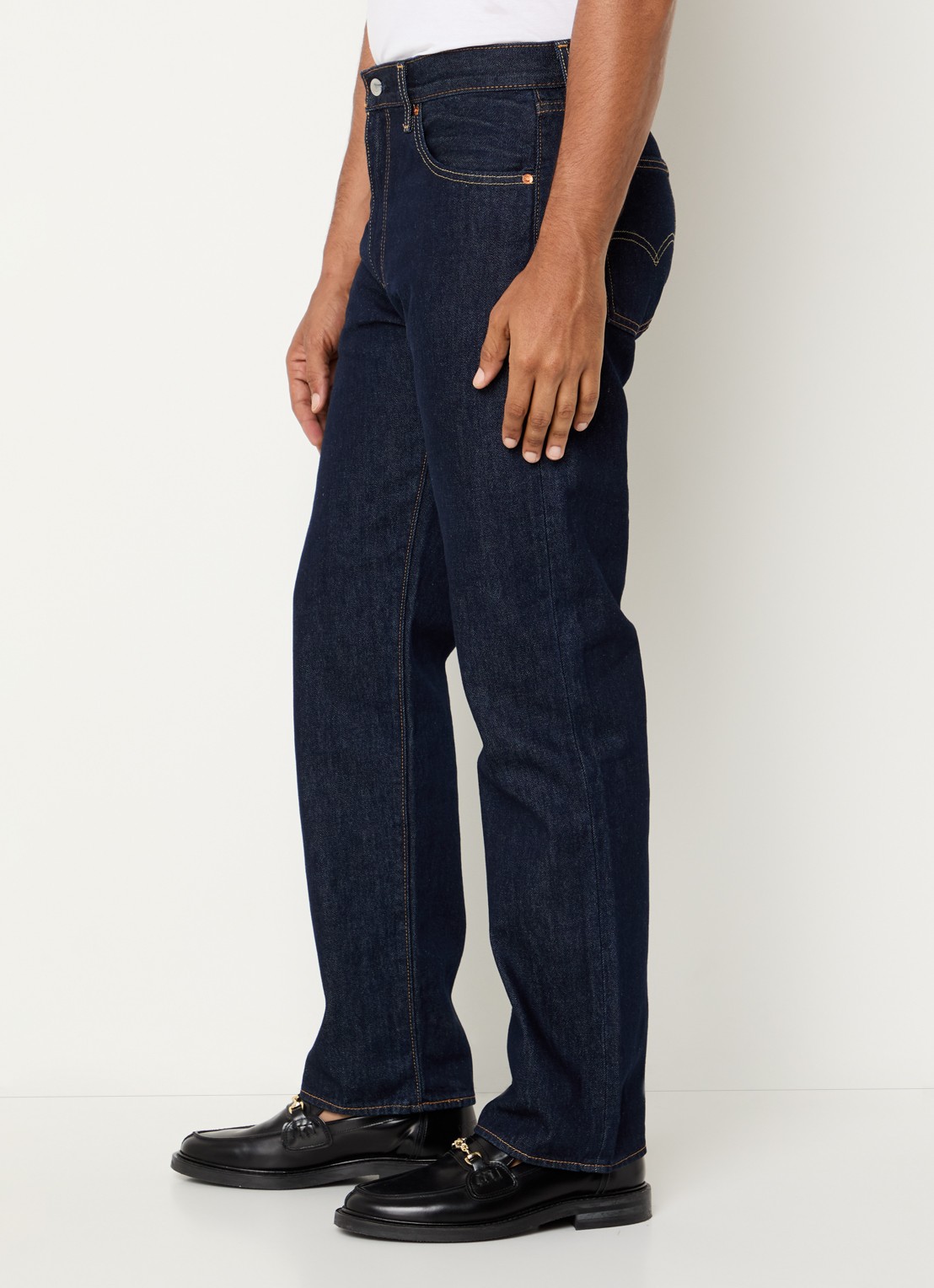 Levi's 555 straight leg jeans met donkere wassing - detail 3 indigo