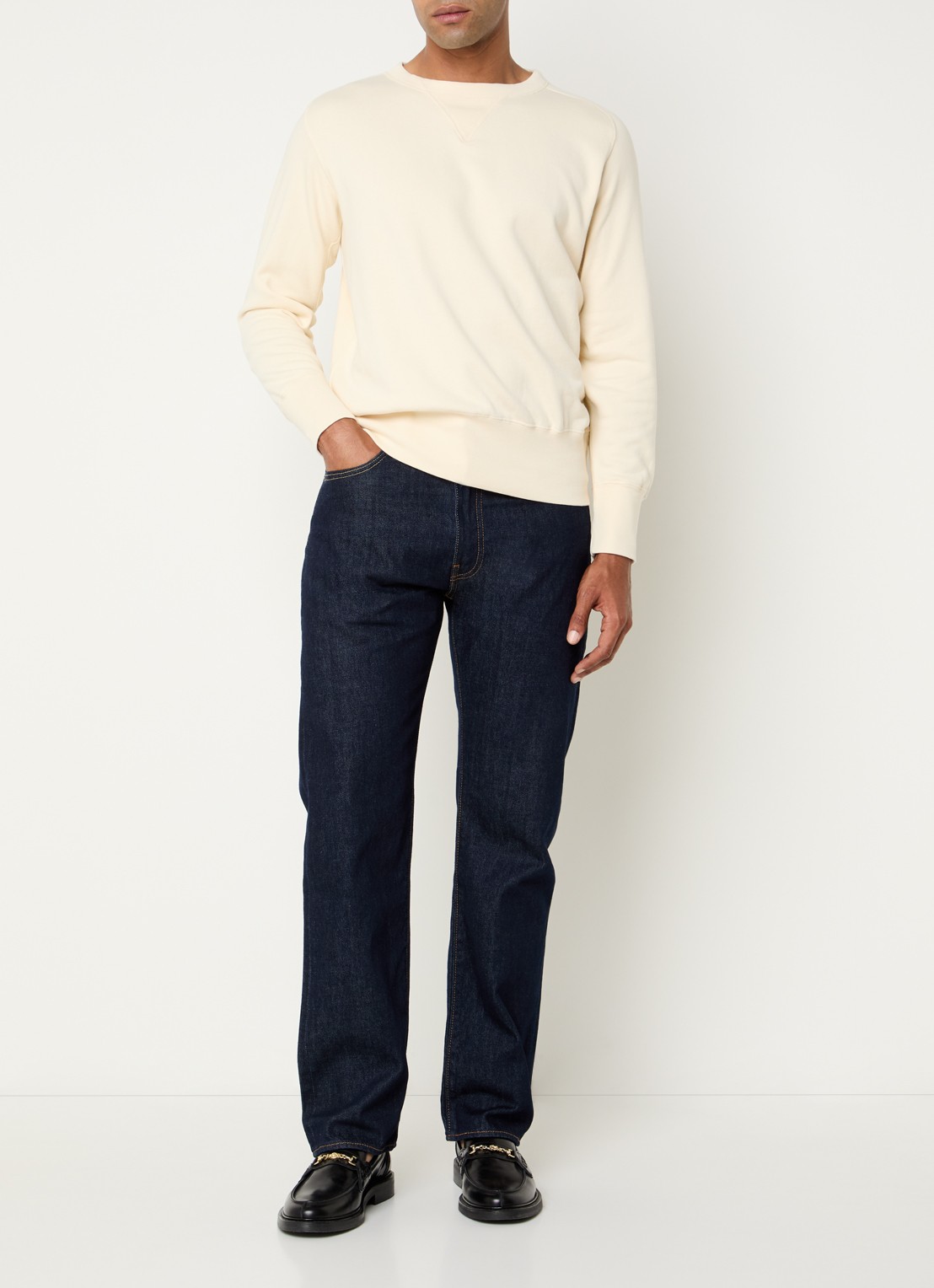 Levi's 555 straight leg jeans met donkere wassing - voorkant 5 indigo