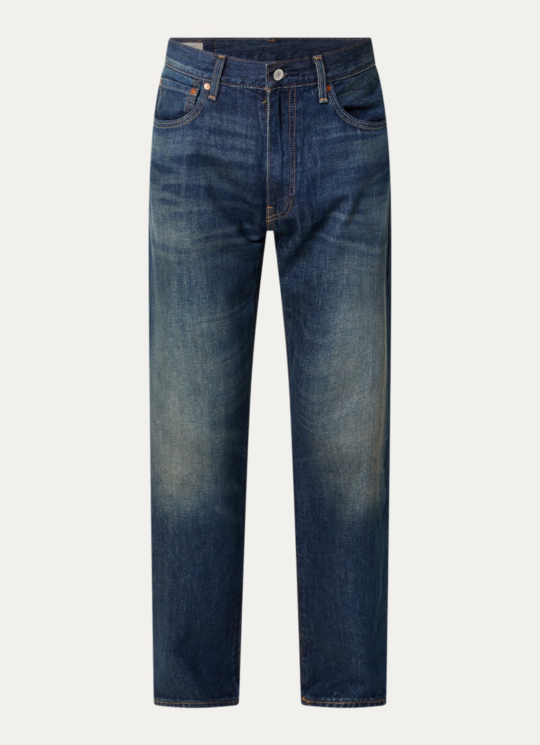 Levi's 555 straight leg jeans met donkere wassing - voorkant indigo