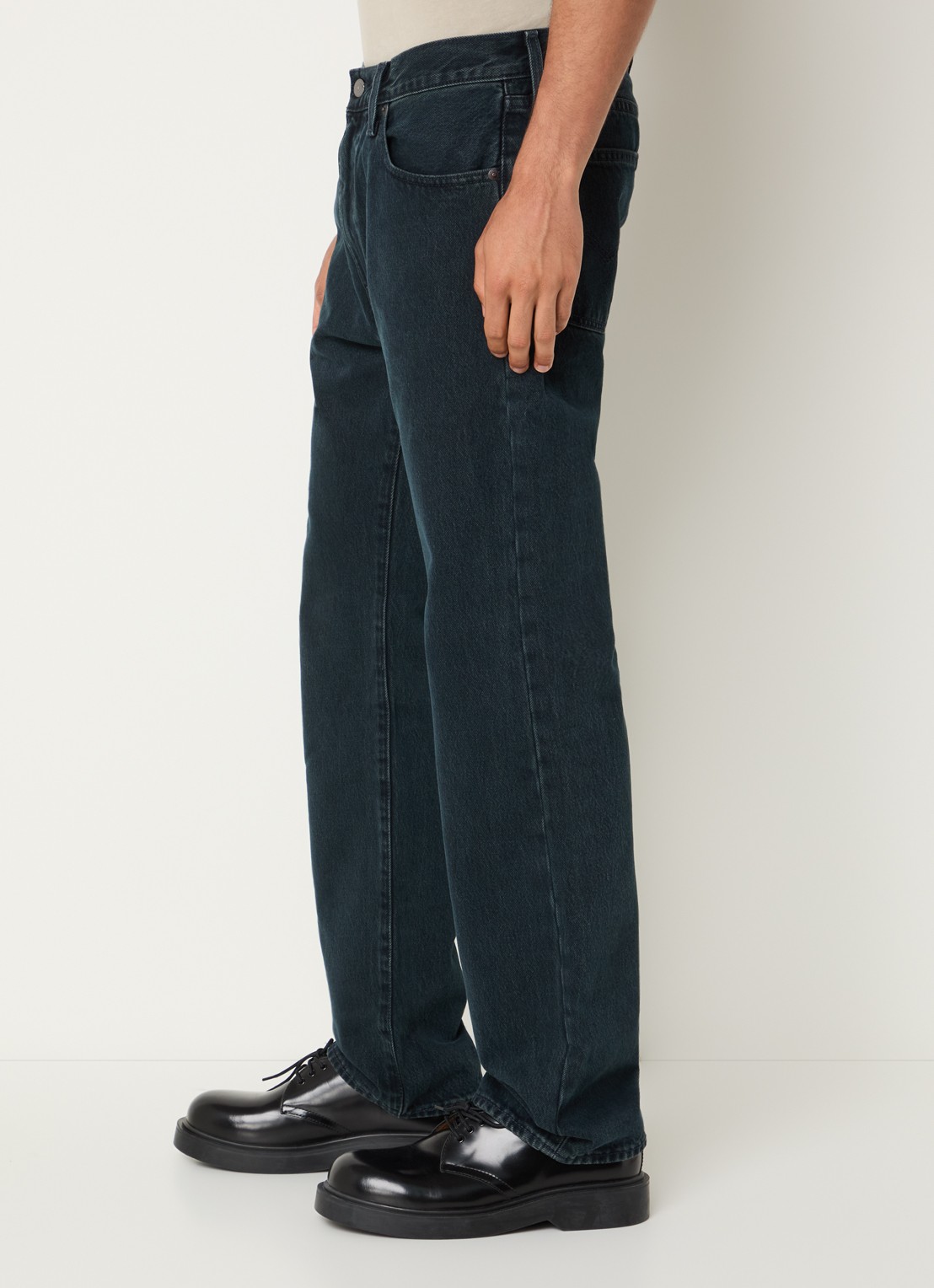 Levi's 555 straight leg jeans met donkere wassing - detail 5 indigo