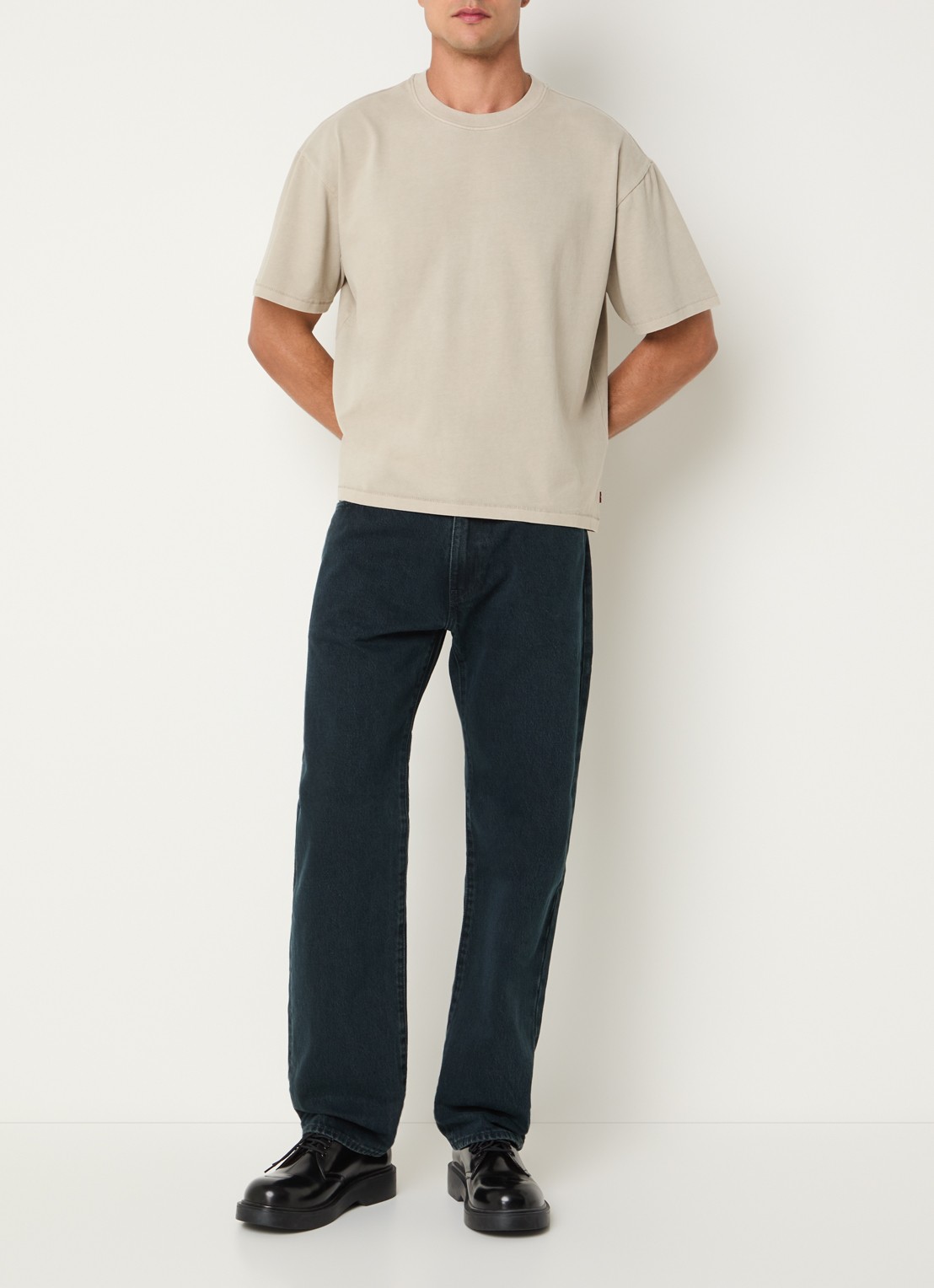 Levi's 555 straight leg jeans met donkere wassing - voorkant 2 indigo