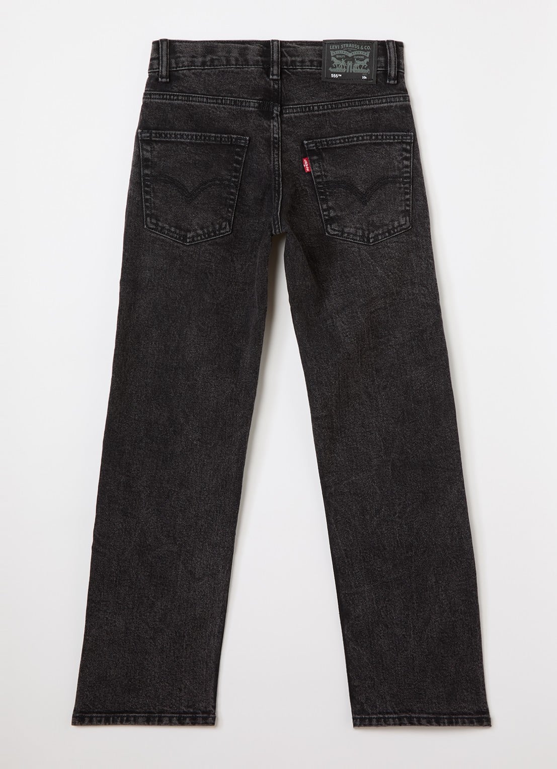 Levi's 555 straight leg jeans met gekleurde wassing - voorkant 3 zwart