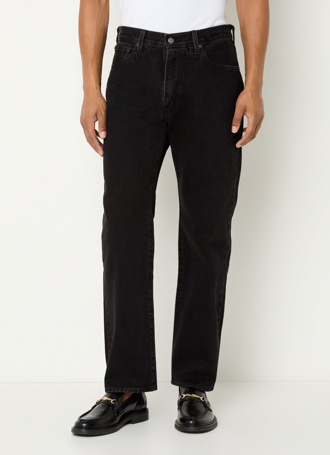 Levi's 555 straight leg jeans met gekleurde wassing - detail 4 zwart
