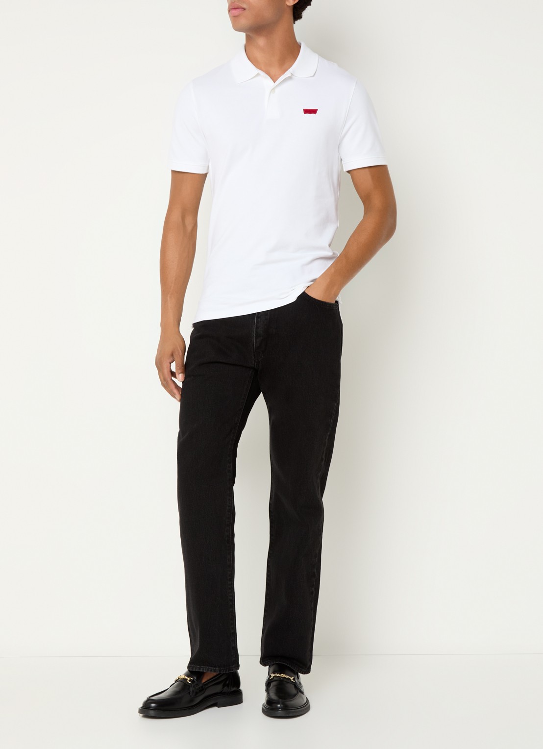 Levi's 555 straight leg jeans met gekleurde wassing - voorkant 2 zwart