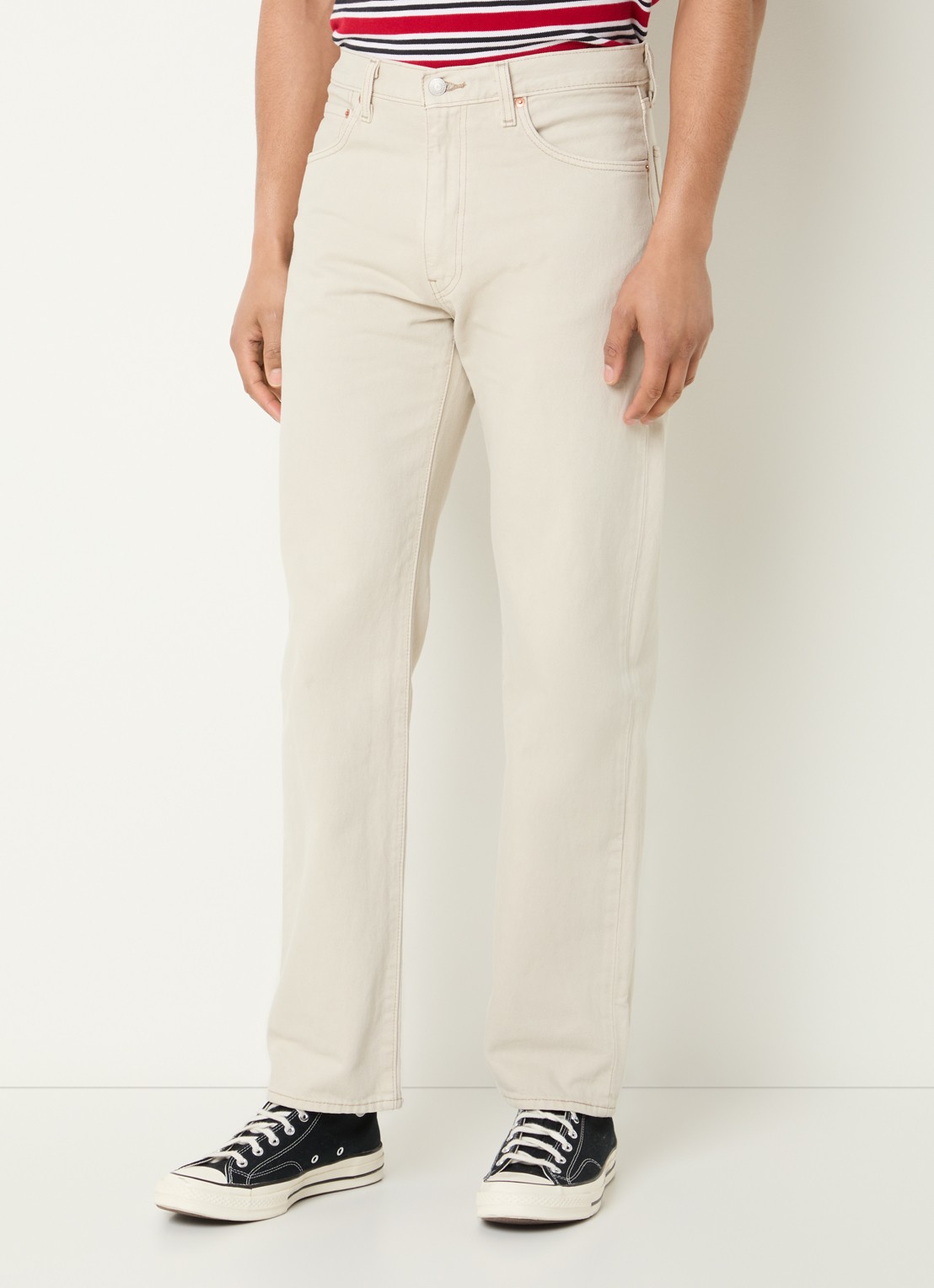 Levi's 555 straight leg jeans met gekleurde wassing - detail beige