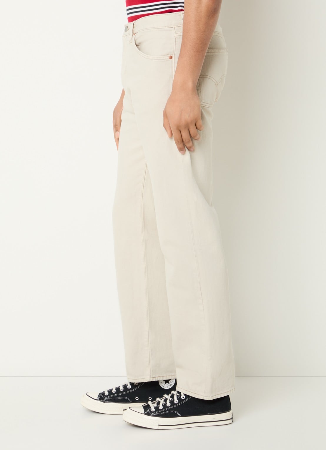 Levi's 555 straight leg jeans met gekleurde wassing - detail 2 beige