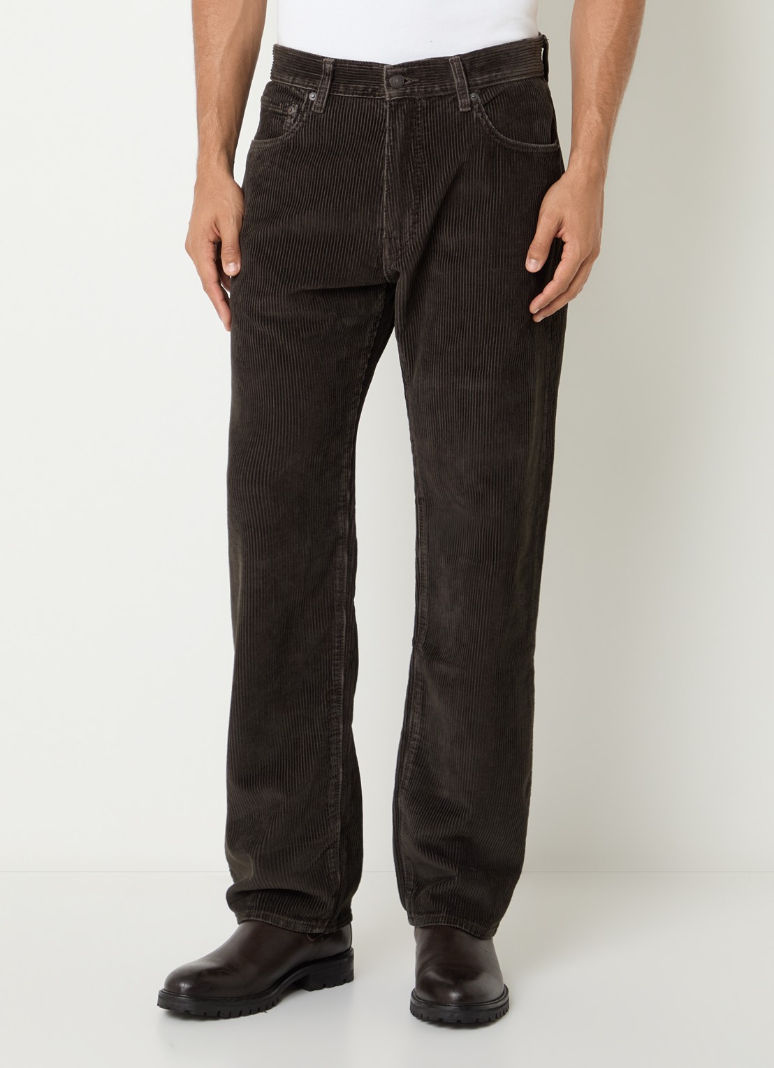 Levi's 555 straight leg jeans met gekleurde wassing - detail 4 donkerbruin