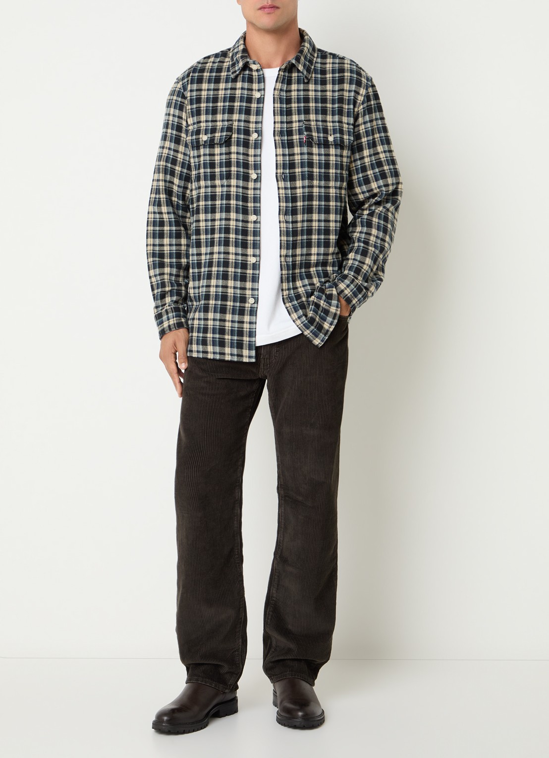 Levi's 555 straight leg jeans met gekleurde wassing - voorkant 2 donkerbruin