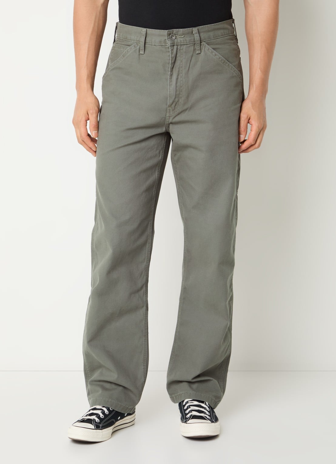 Levi's 568 loose fit cargobroek met steekzakken - detail 2 olijfgroen