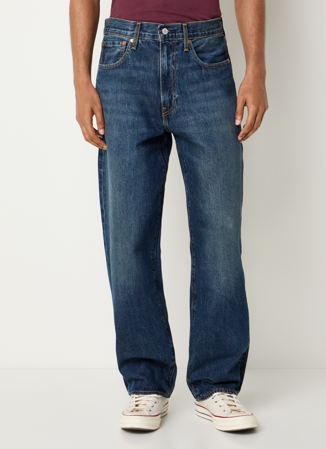 Levi's 568 loose fit jeans met donkere wassing en steekzakken - detail 3 indigo