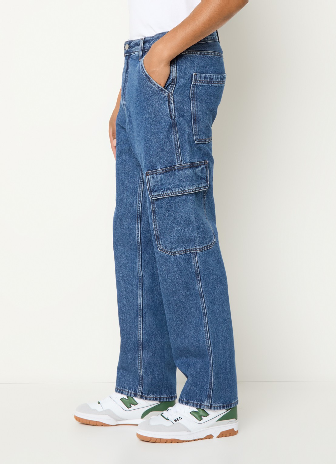 Levi's 568 loose fit jeans met donkere wassing - detail 3 indigo
