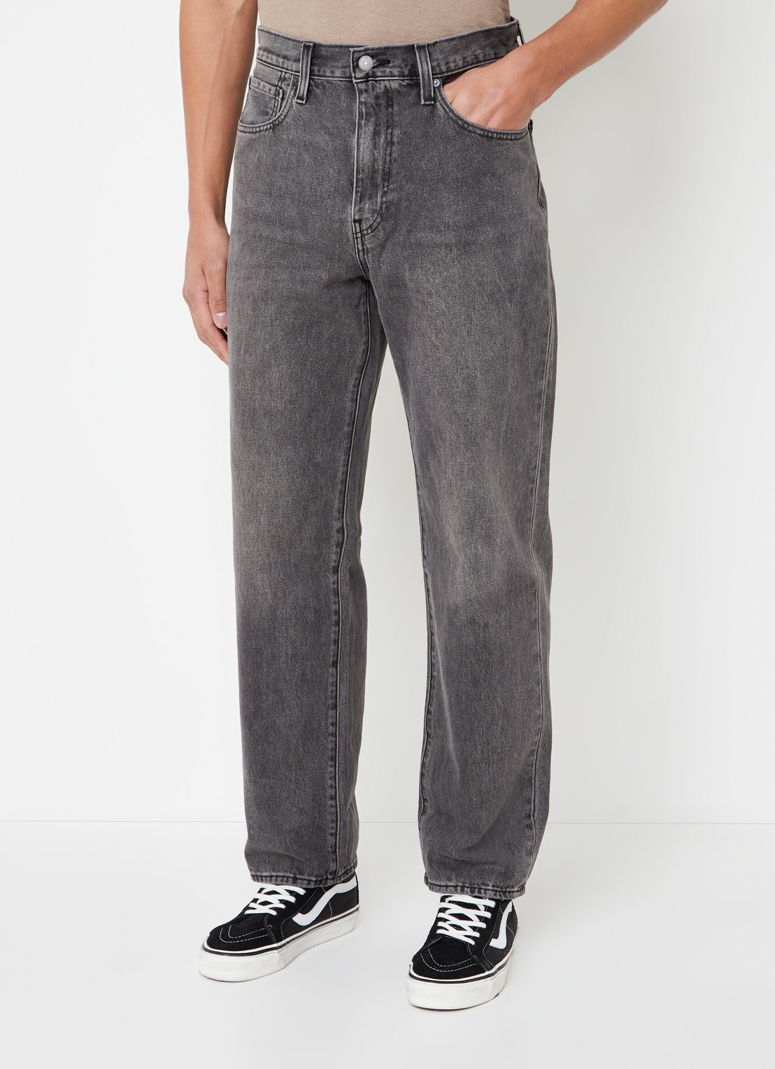 Levi's 568 loose fit jeans met gekleurde wassing - detail 3 grijs