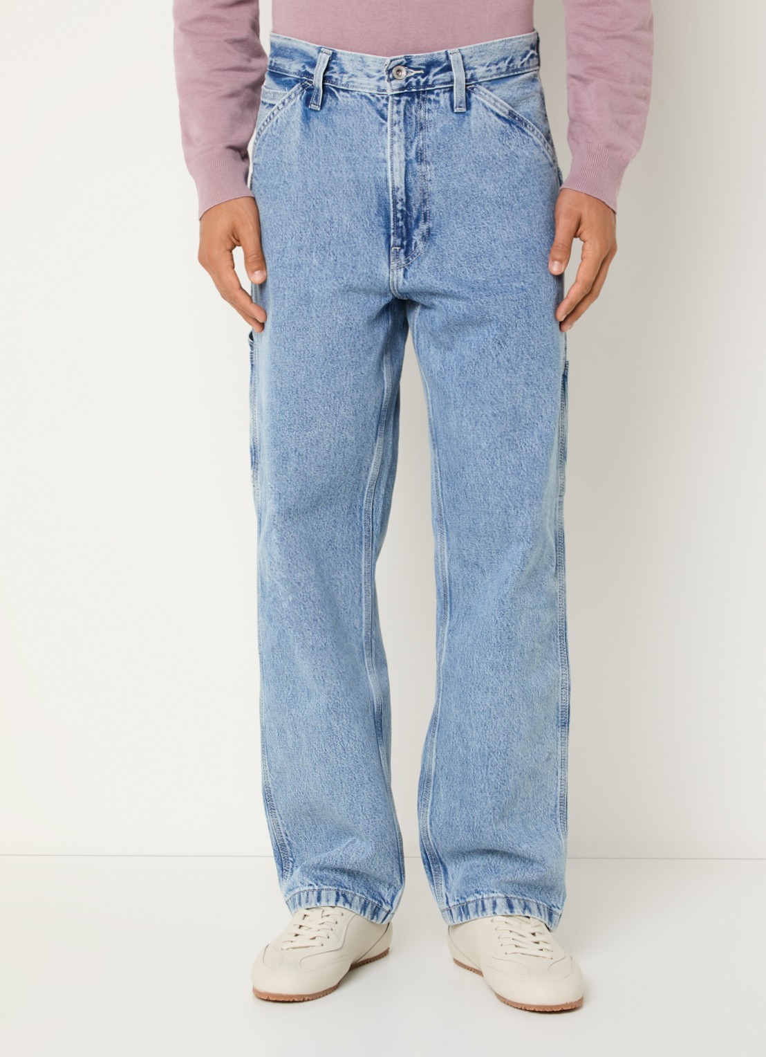 Levi's 568 Loose fit jeans met lichte wassing - detail 3 indigo