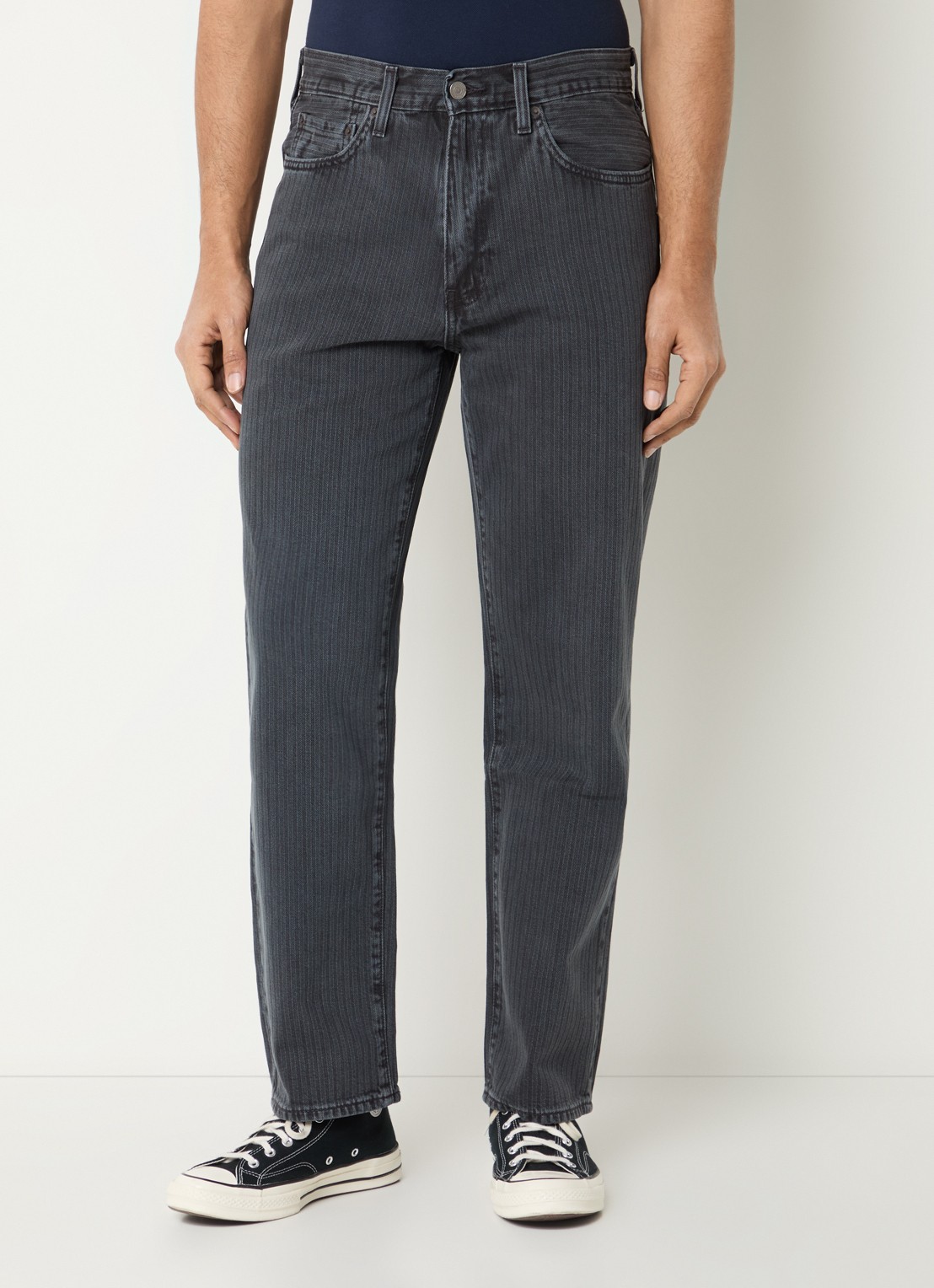 Levi's 568 slim fit jeans met gekleurde wassing - detail 3 antraciet