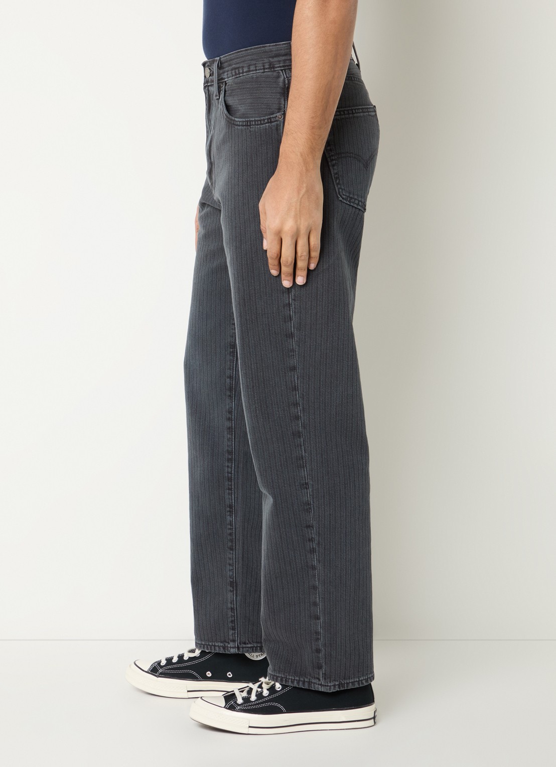 Levi's 568 slim fit jeans met gekleurde wassing - detail 4 antraciet