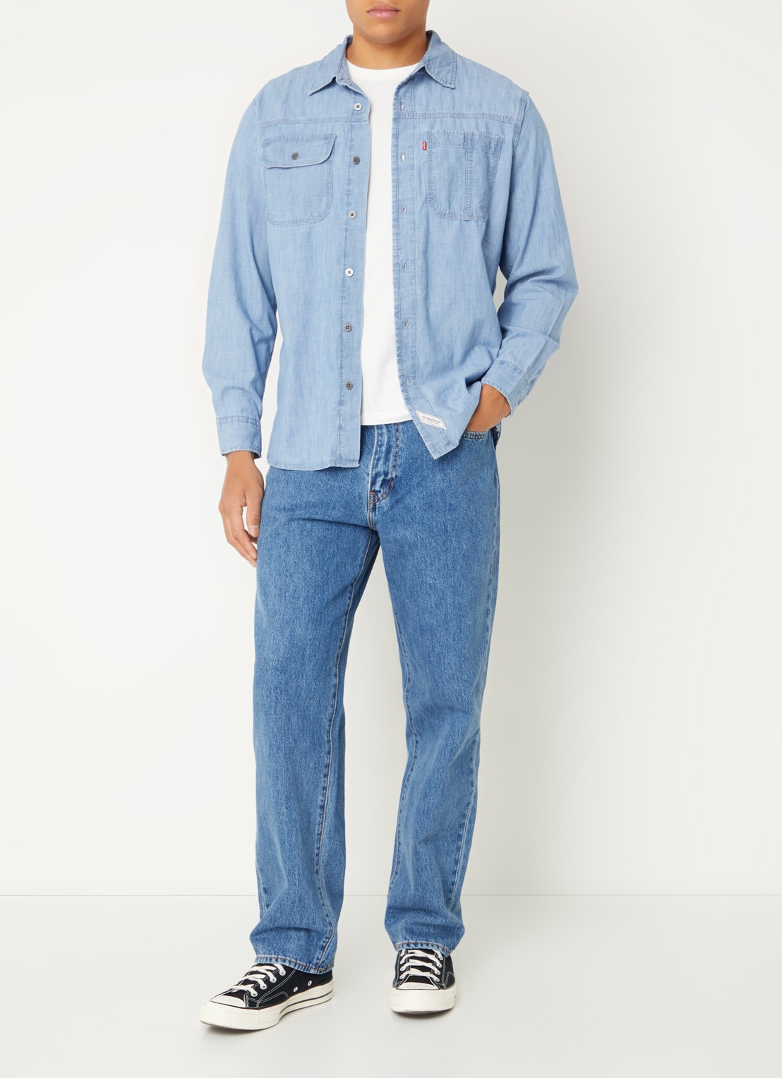 Levi's 568 stay loose fit jeans met medium wassing - voorkant 2 indigo