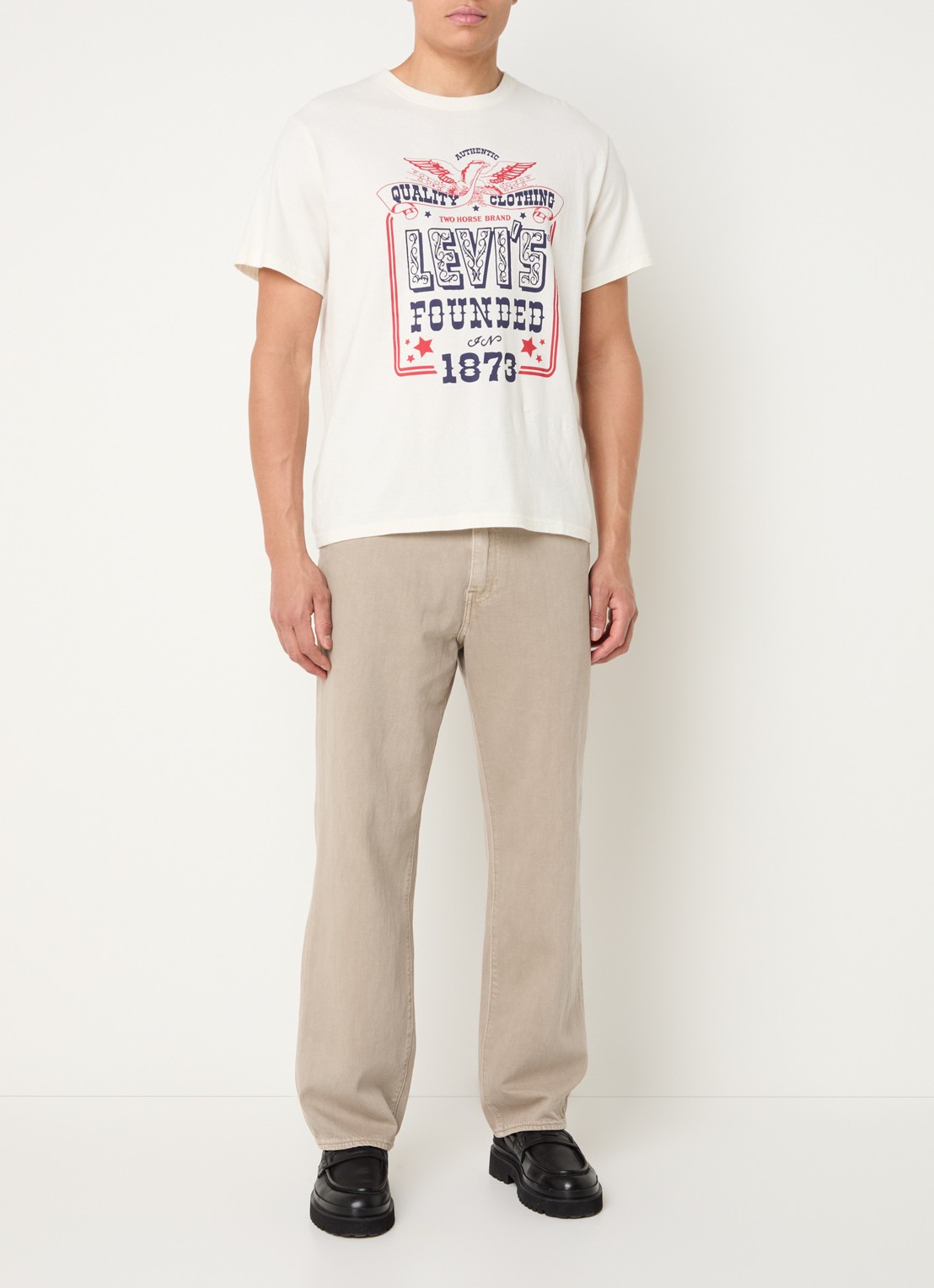 Levi's 568 straight leg jeans met gekleurde wassing - voorkant 2 zand