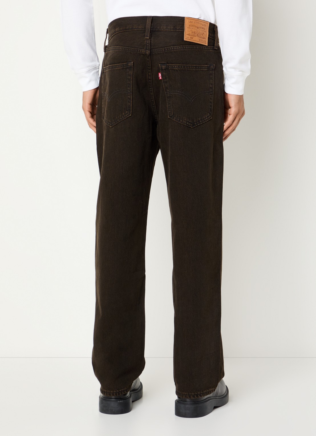 Levi's 568 straight leg jeans met gekleurde wassing - achterkant donkerbruin