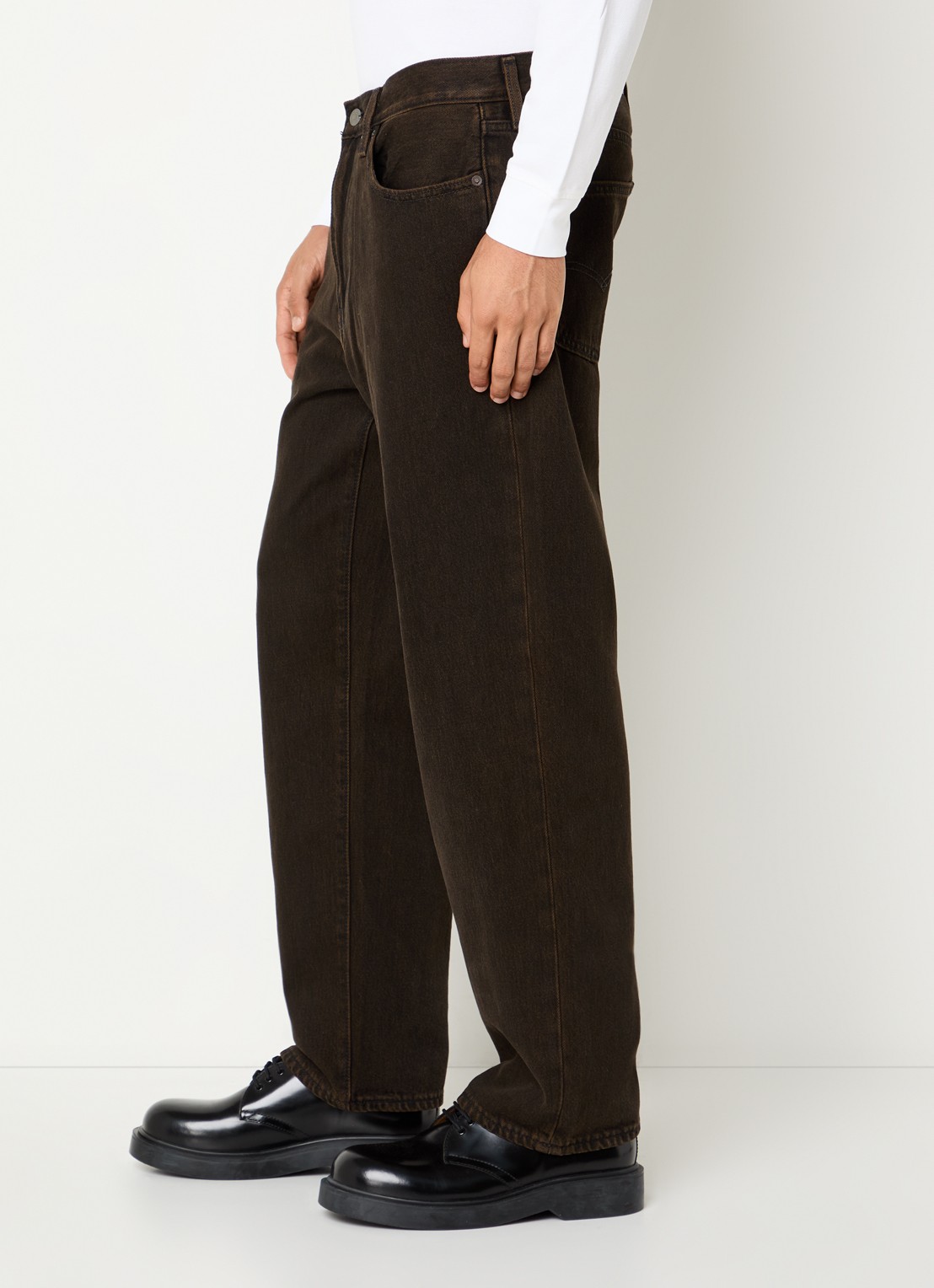 Levi's 568 straight leg jeans met gekleurde wassing - detail 5 donkerbruin