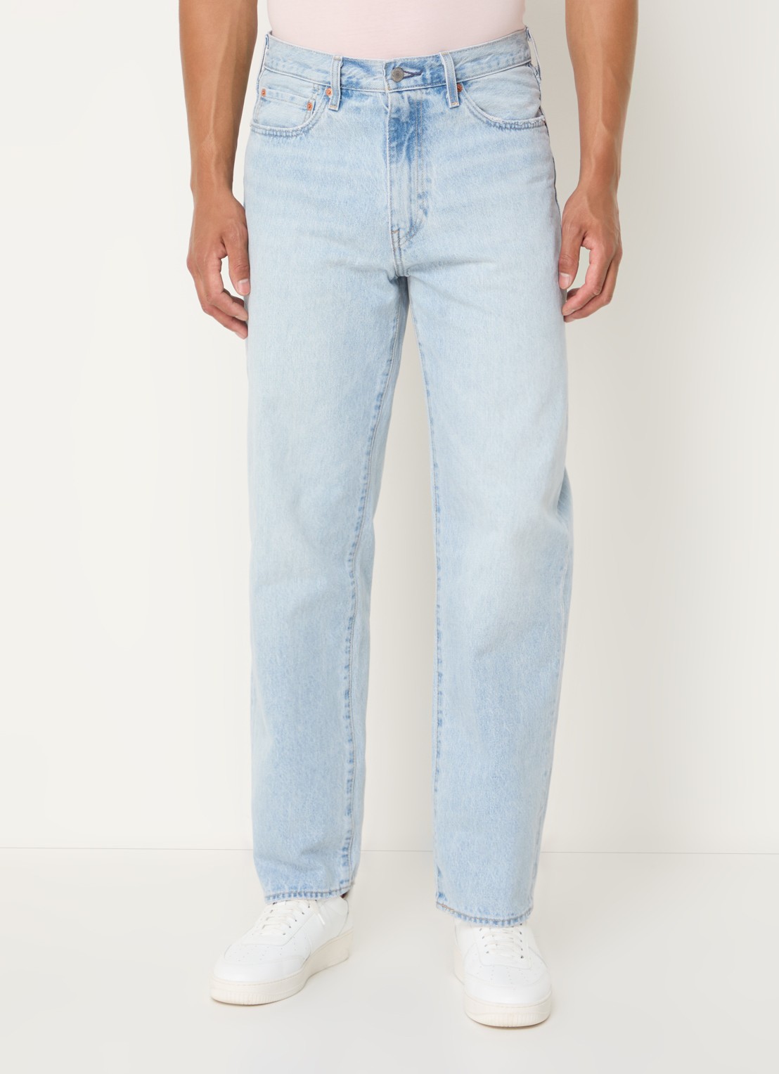 Levi's 568 straight leg jeans met lichte wassing - detail 4 indigo