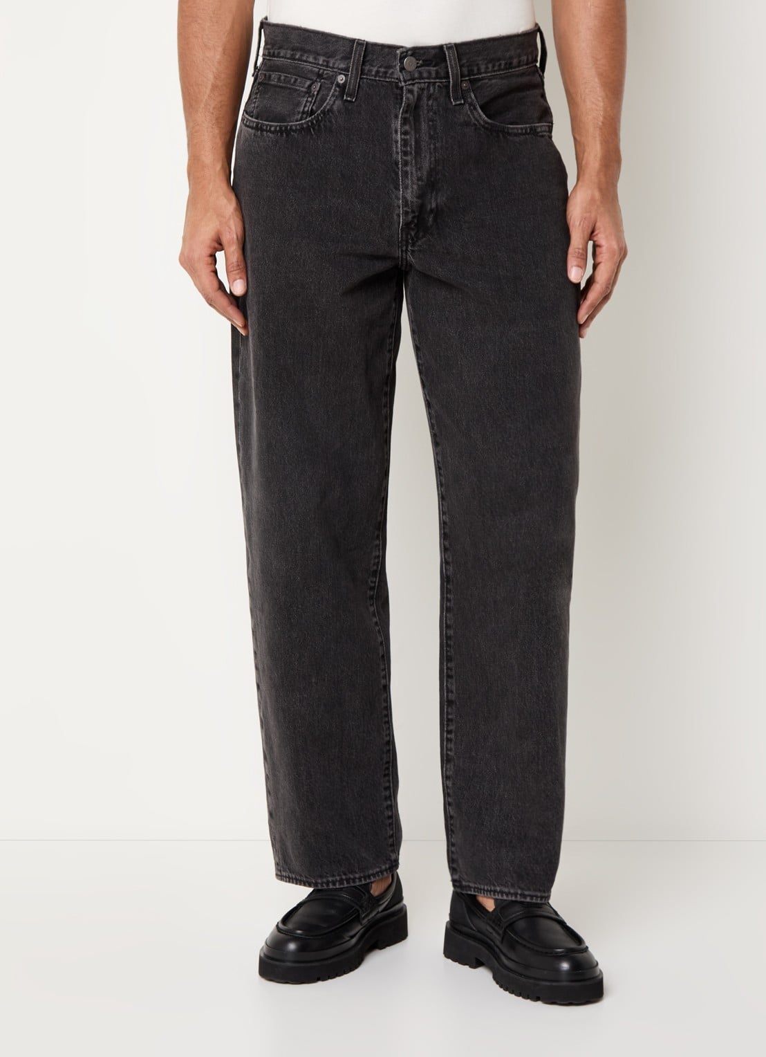 Levi's 578 straight fit jeans met gekleurde wassing  - detail 2 zwart