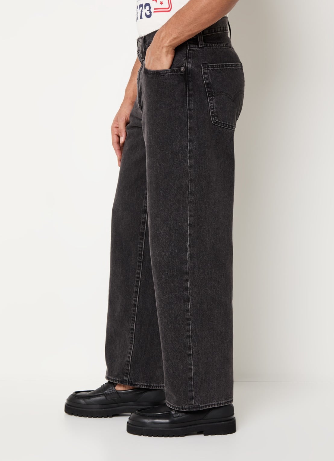 Levi's 578 straight fit jeans met gekleurde wassing  - detail 3 zwart
