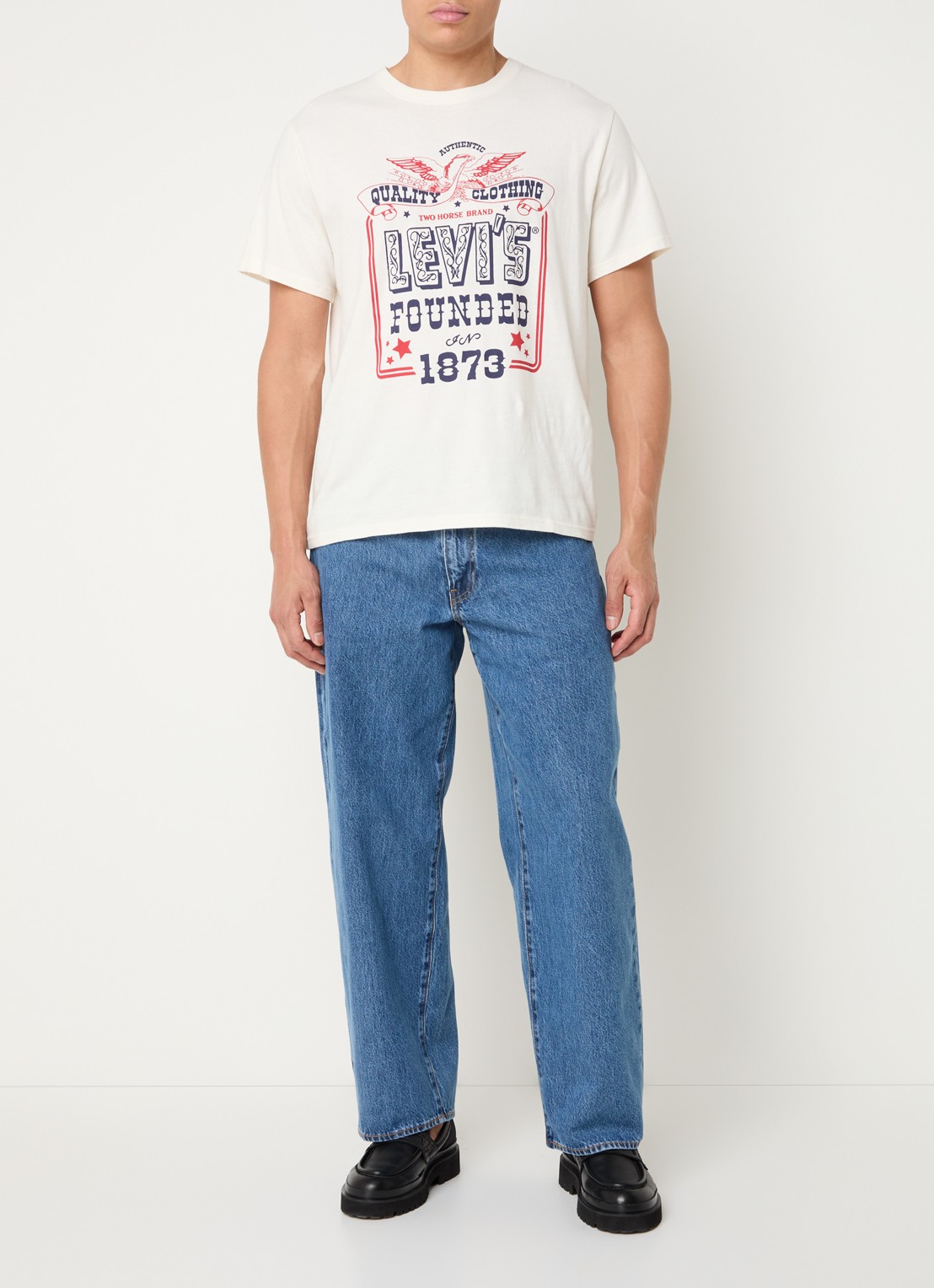Levi's 578 straight fit jeans met medium wassing - voorkant 3 indigo