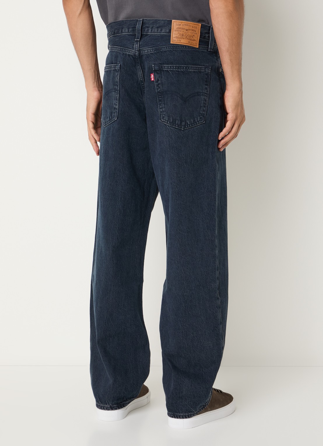 Levi's 578 straight leg jeans met donkere wassing - achterkant 3 indigo