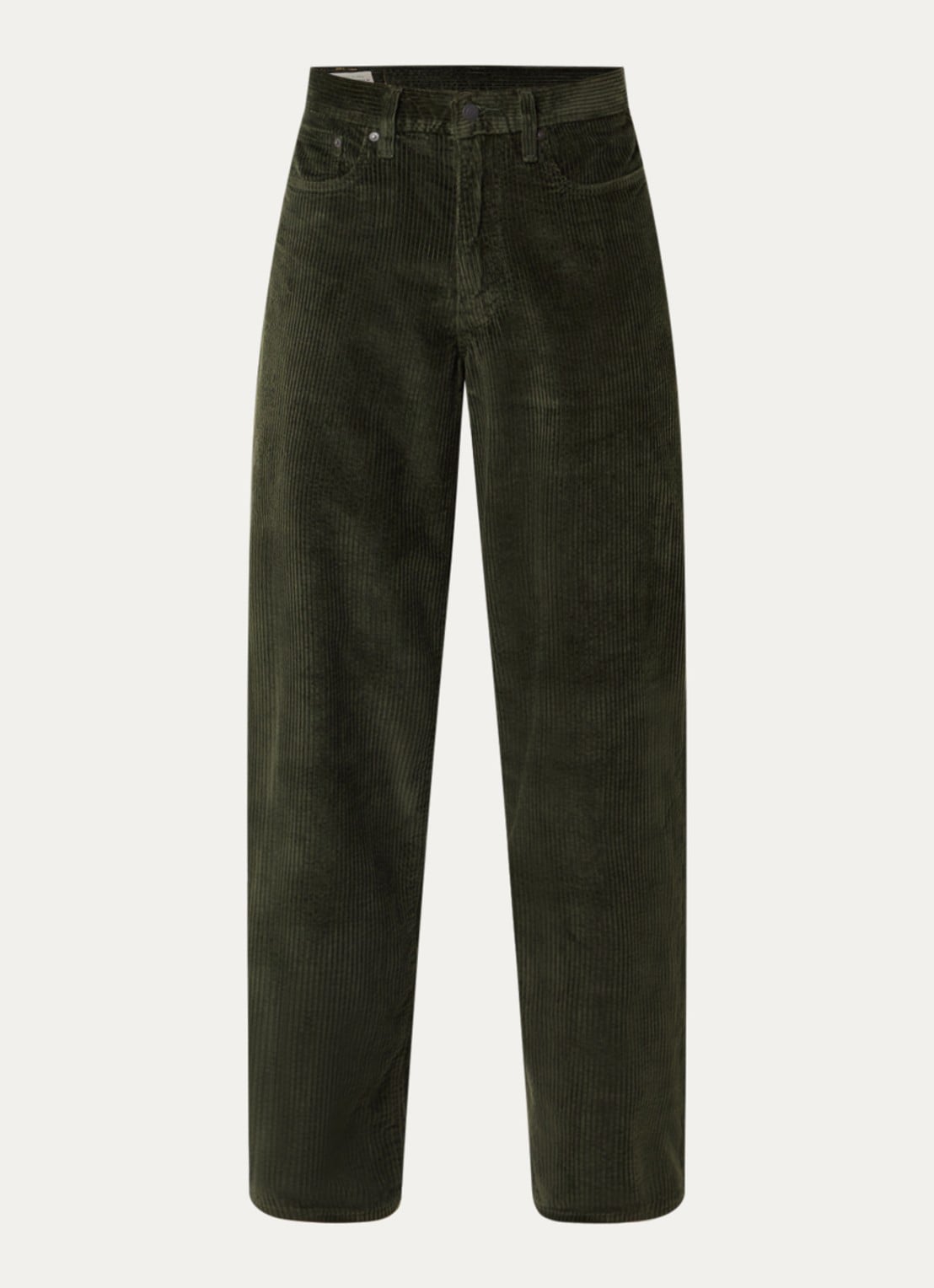 Levi's 578 wide fit jeans met gekleurde wassing en ribstructuur - voorkant 4 bronsgroen