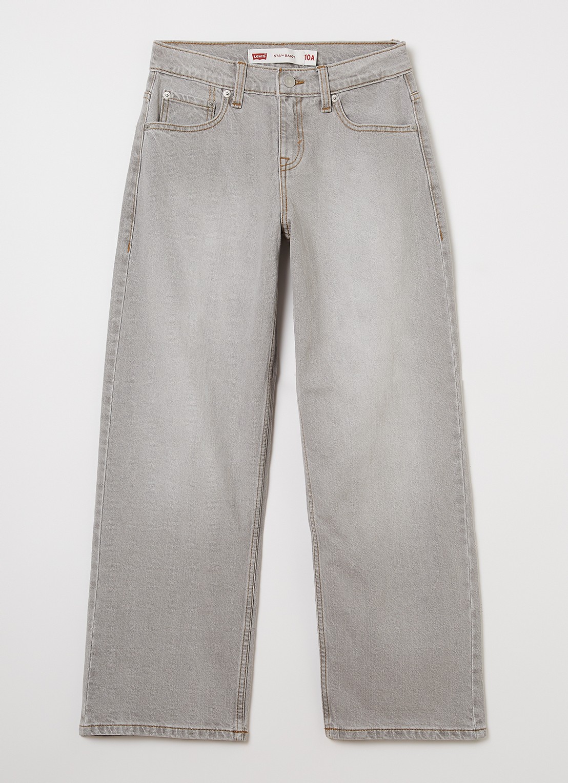 Levi's 578 wide leg jeans met gekleurde wassing - voorkant 2 lichtgrijs