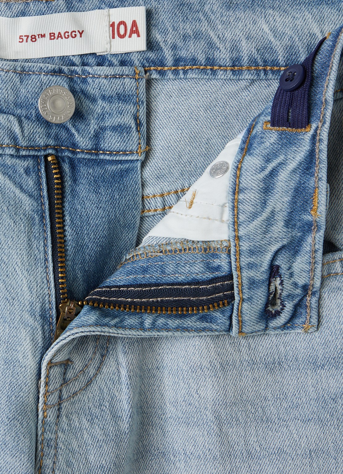 Levi's 578 wide leg jeans met gekleurde wassing - detail 3 indigo