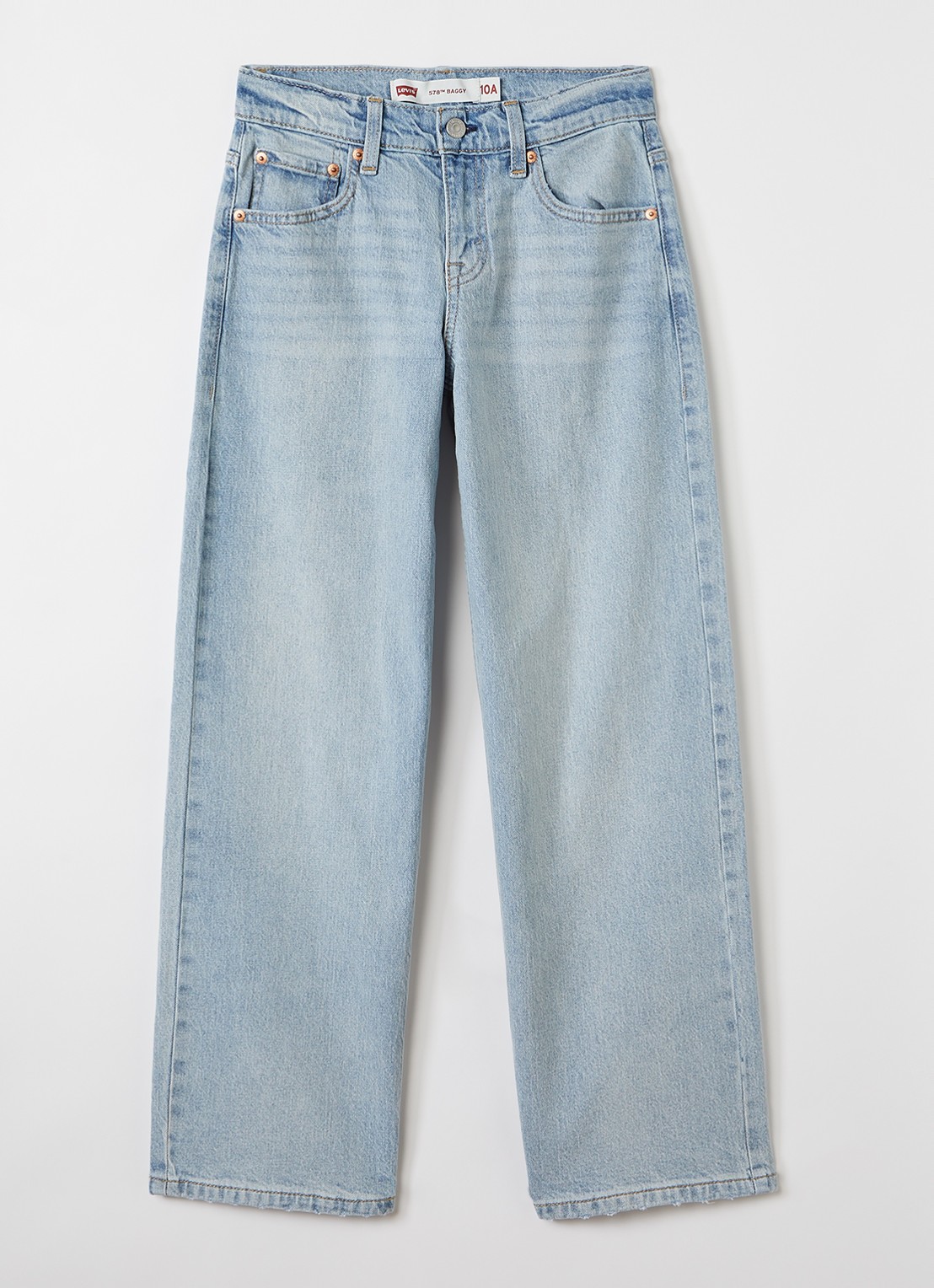 Levi's 578 wide leg jeans met gekleurde wassing - voorkant indigo