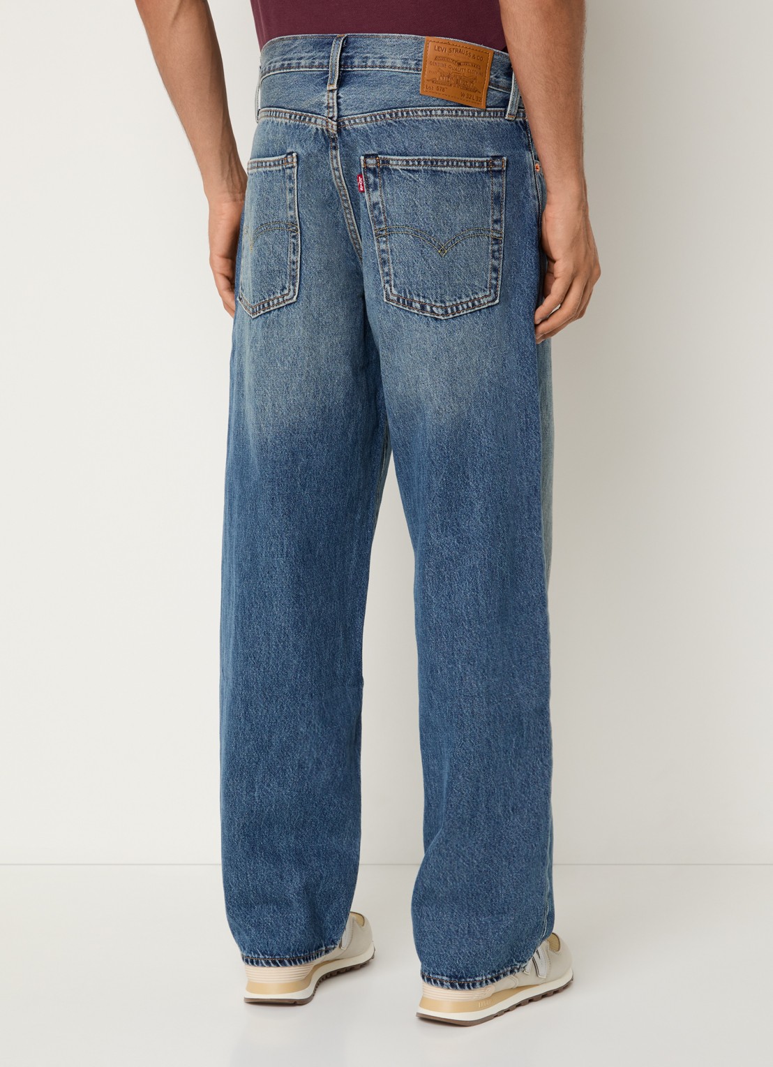 Levi's 578 Wide leg jeans met medium wassing - achterkant 3 indigo