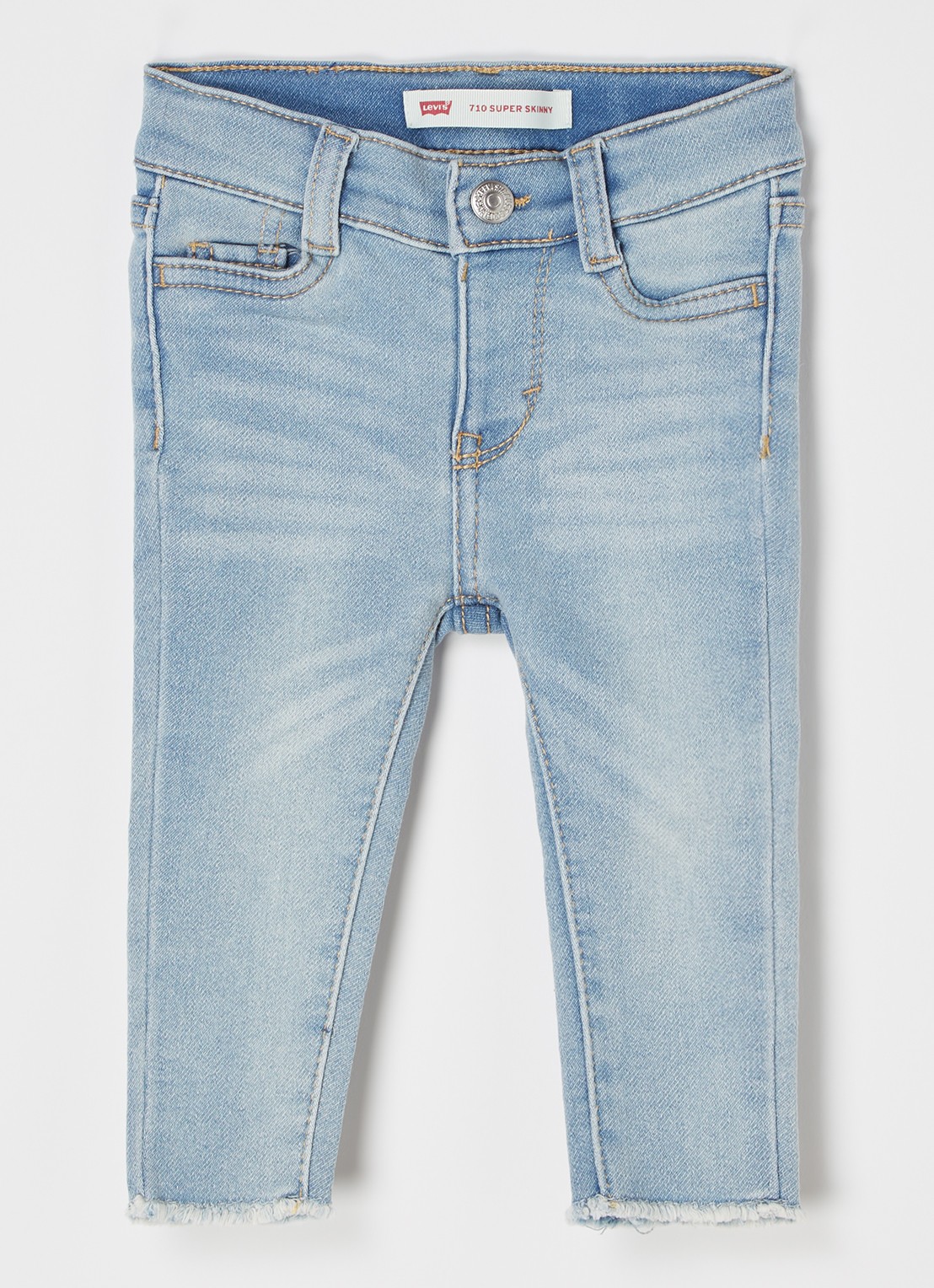 Levi's 710 super skinny jeans met stretch - voorkant lichtblauw
