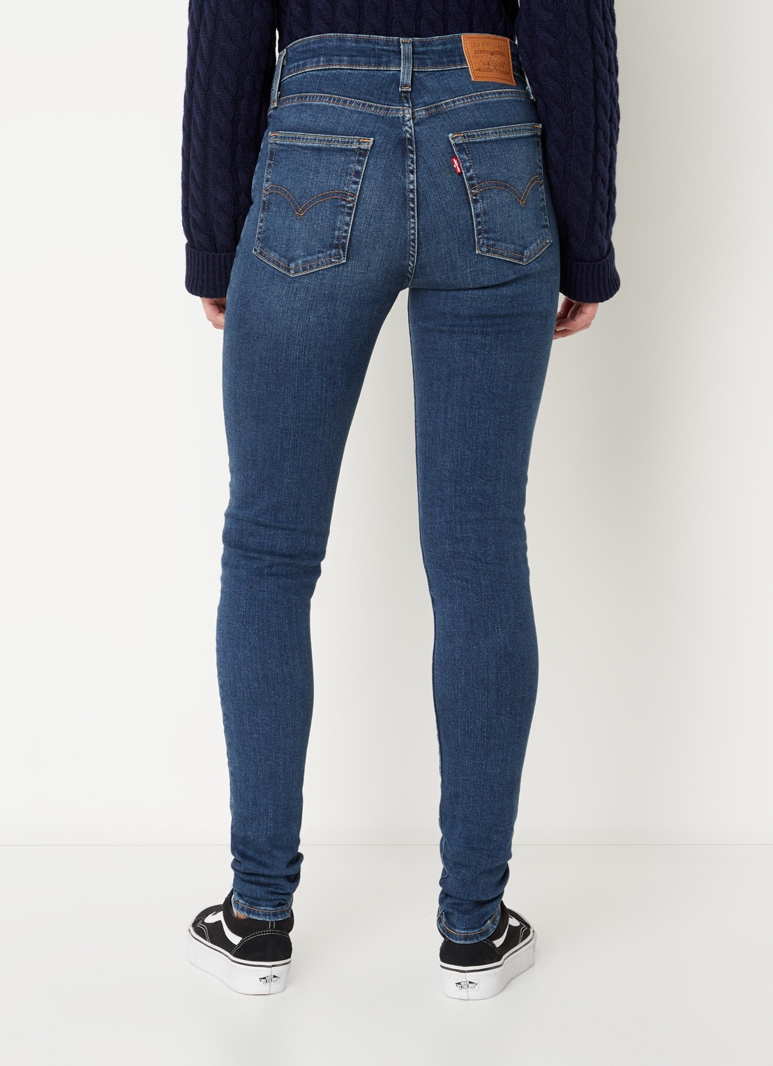 Levi's 721 High waist skinny jeans met donkere wassing - achterkant indigo