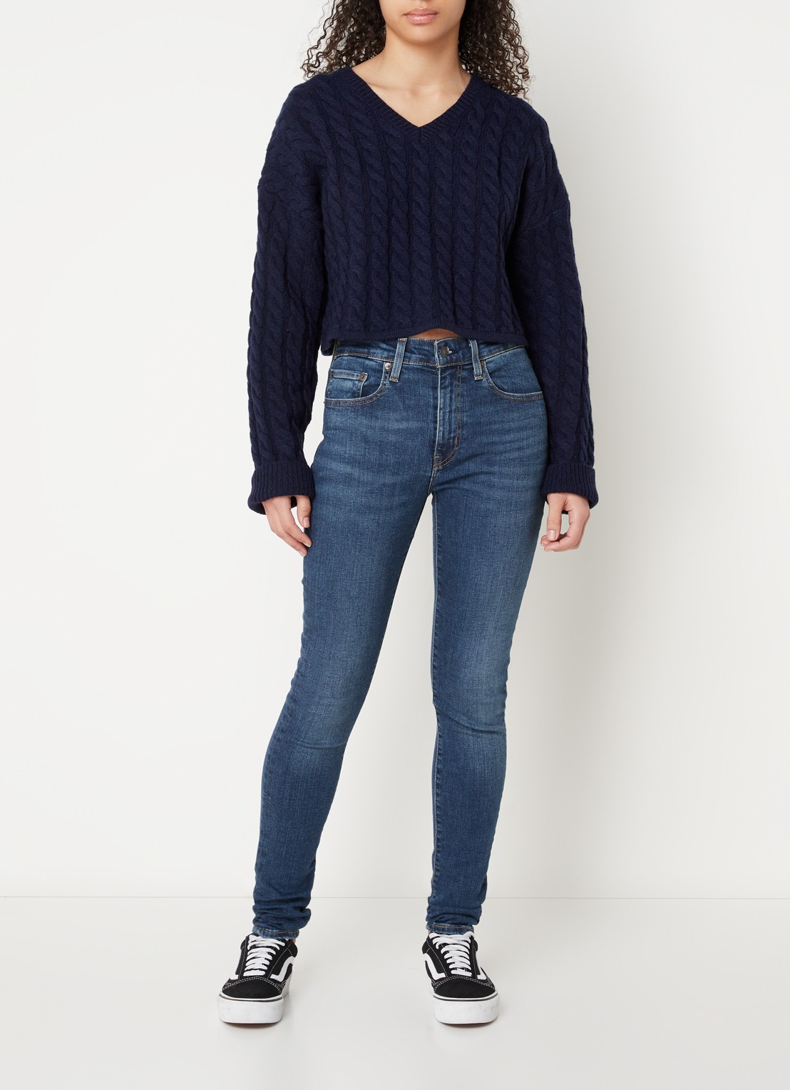 Levi's 721 High waist skinny jeans met donkere wassing - voorkant 3 indigo