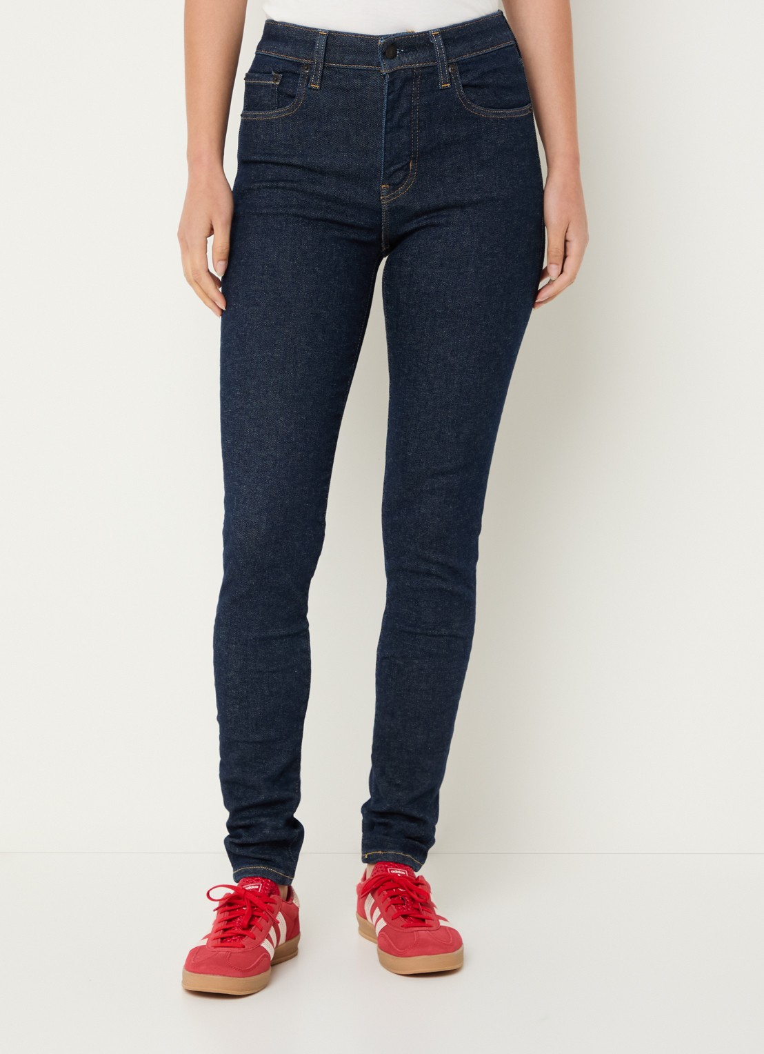 Levi's 721 high waist skinny jeans met donkere wassing - detail 3 indigo