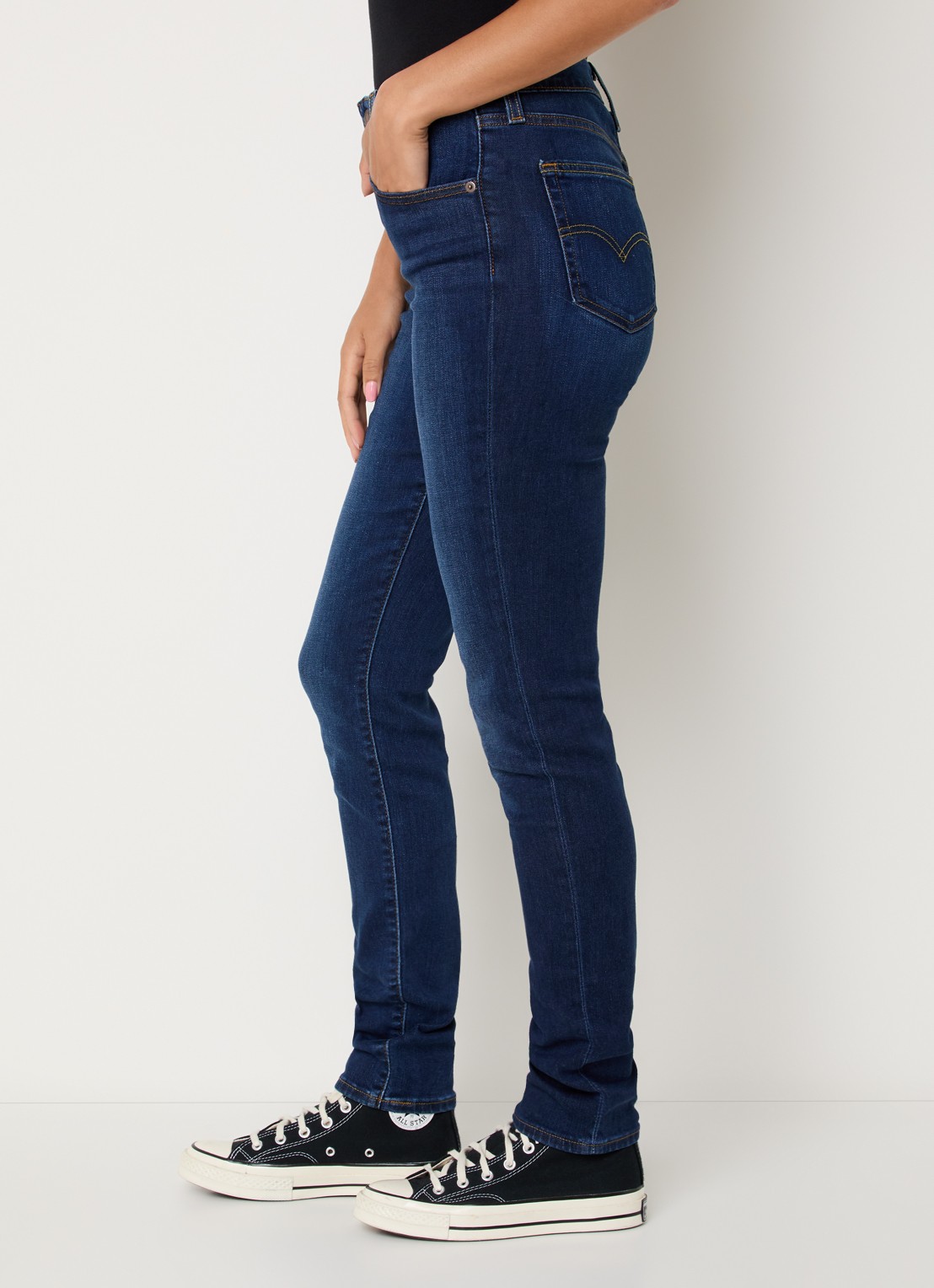 Levi's 721 High waist skinny jeans met donkere wassing - detail 3 indigo