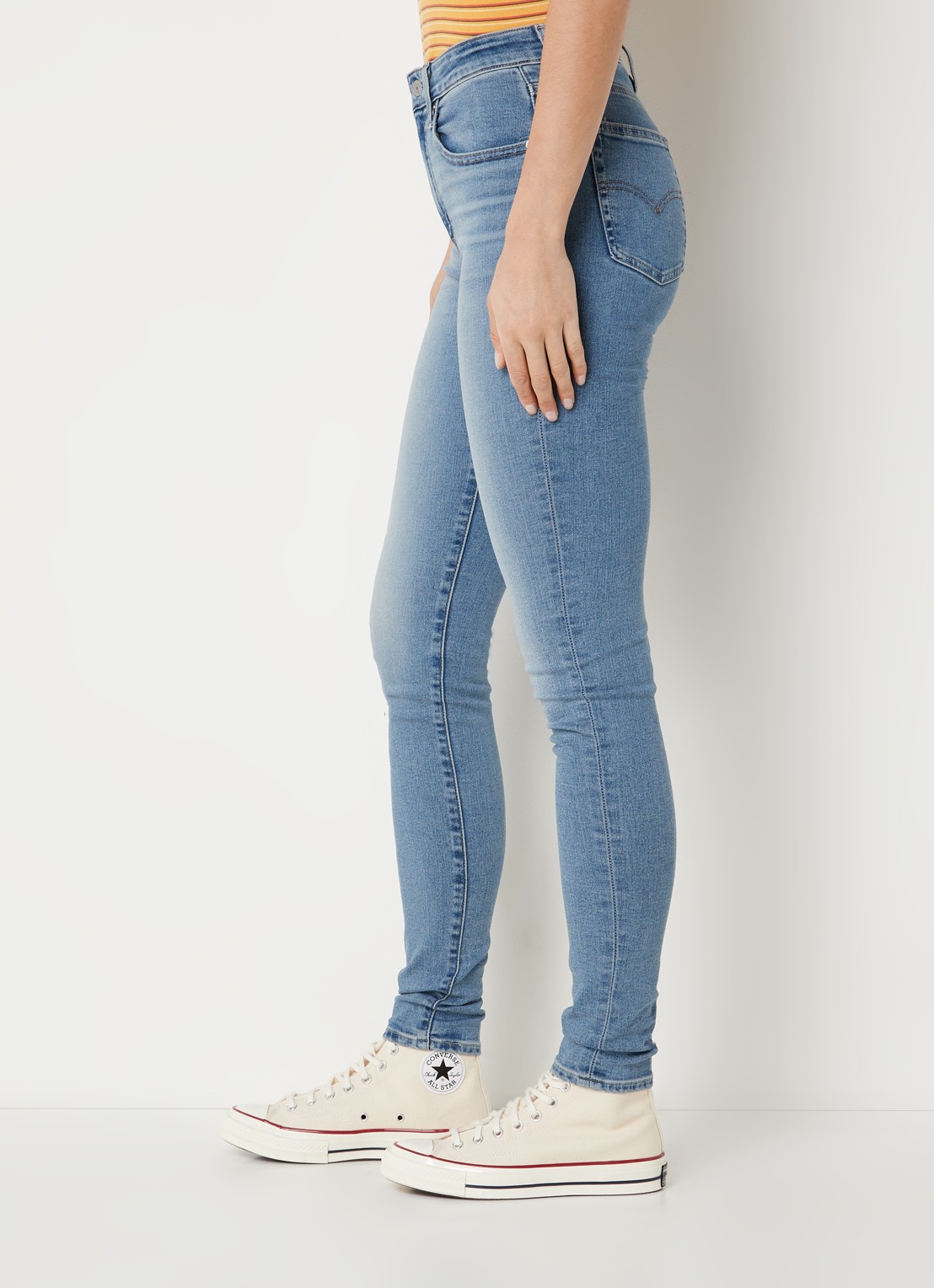 Levi's 721 high waist skinny jeans - detail 4 indigo