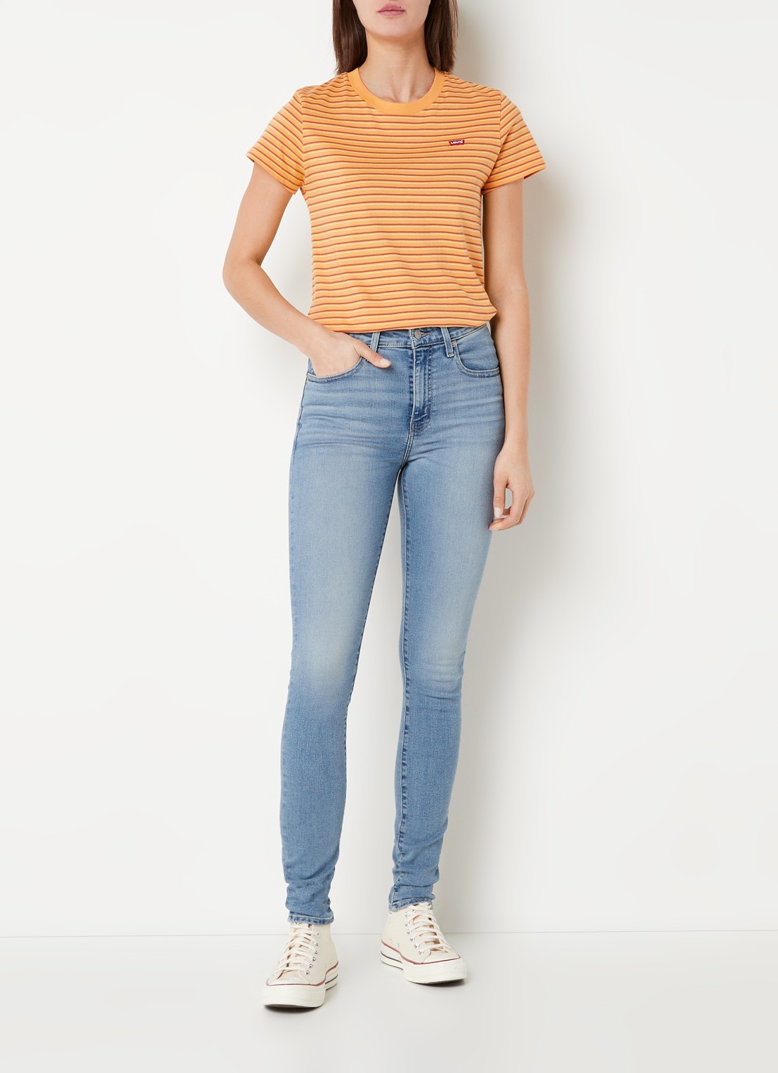 Levi's 721 high waist skinny jeans - voorkant 2 indigo