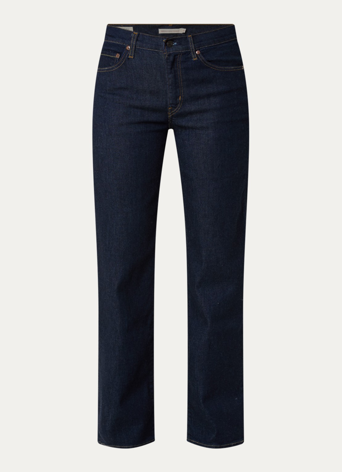 Levi's 723 high waist straight leg jeans met donkere wassing - voorkant 4 indigo
