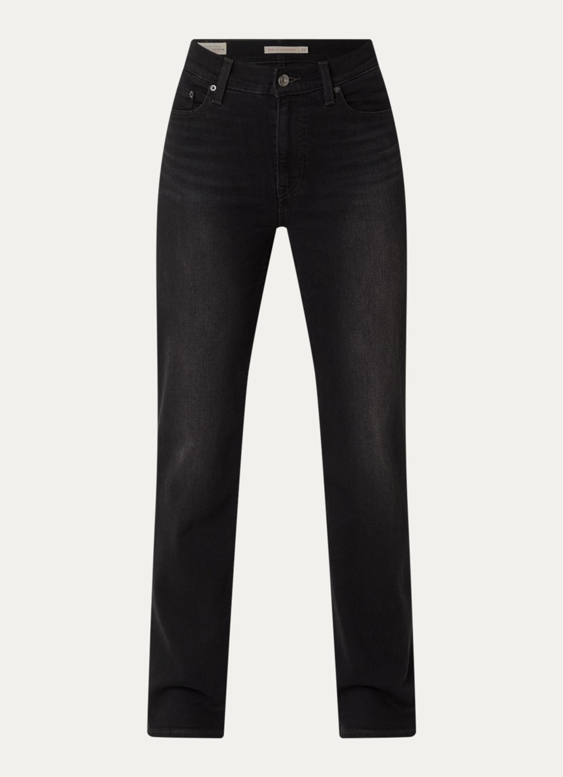 Levi's 723 mid waist bootcut jeans met gekleurde wassing - voorkant zwart