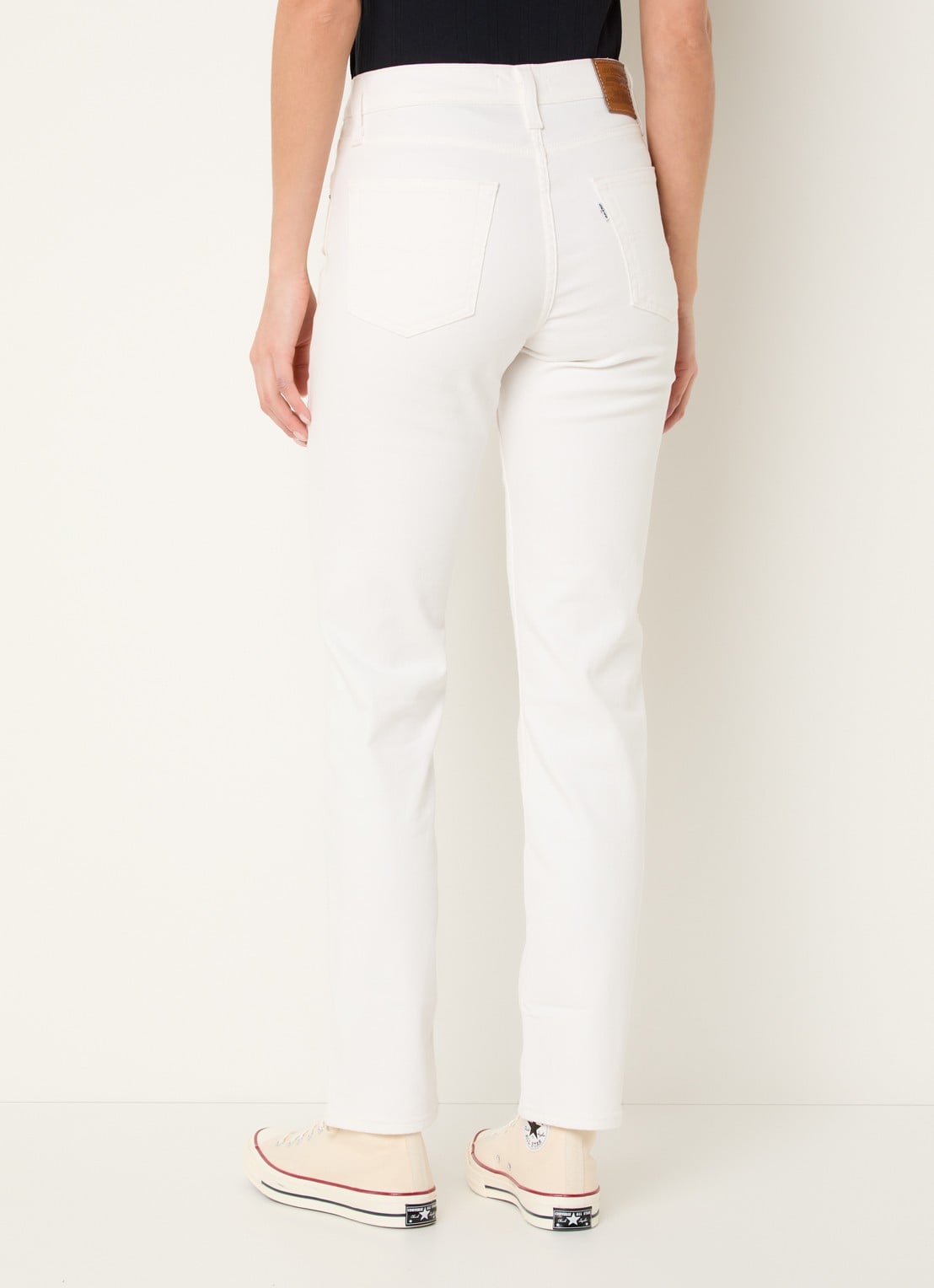 Levi's 724 Mid waist slim fit jeans met gekleurde wassing - achterkant 3 wit
