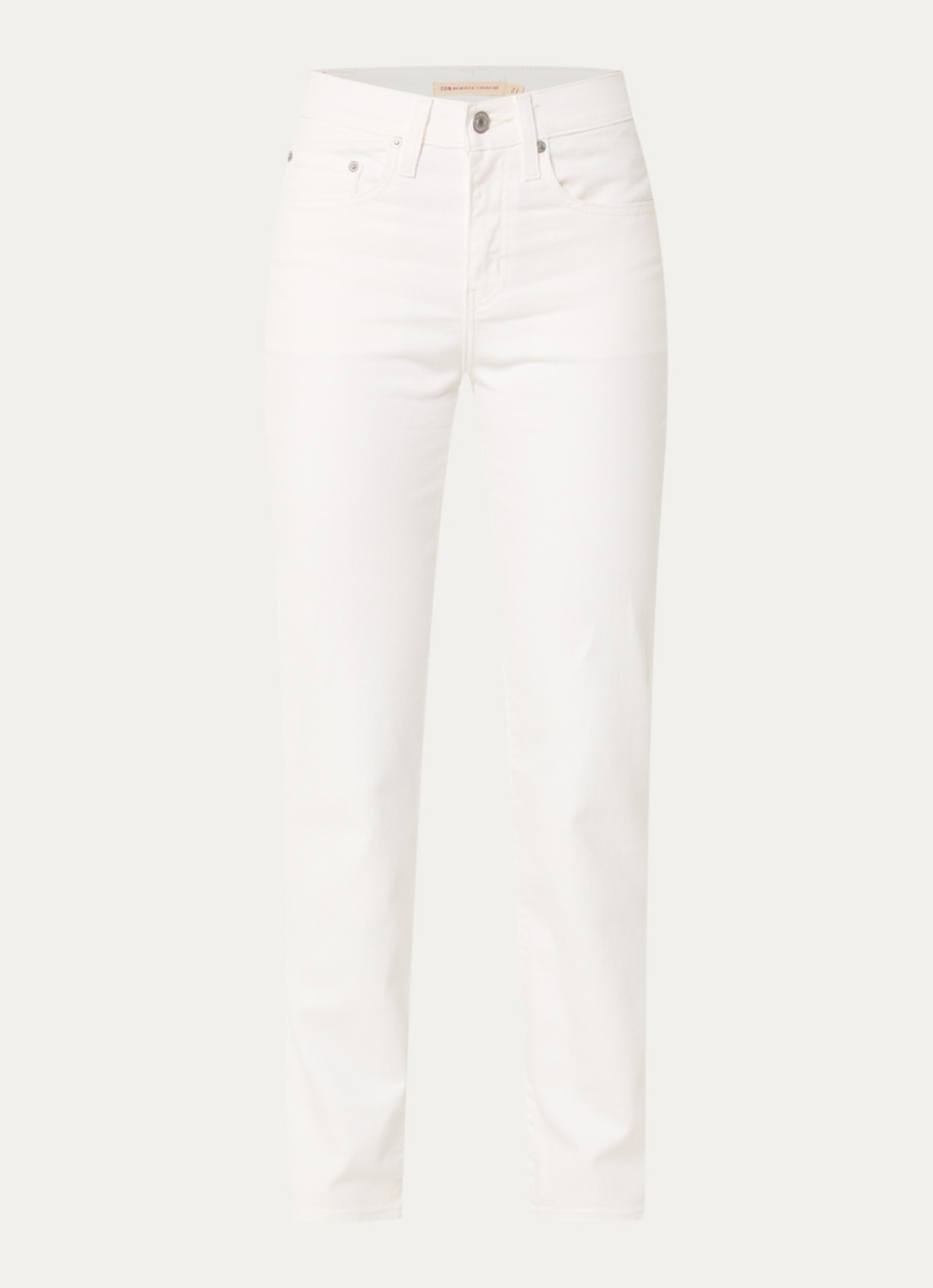Levi's 724 Mid waist slim fit jeans met gekleurde wassing - voorkant wit