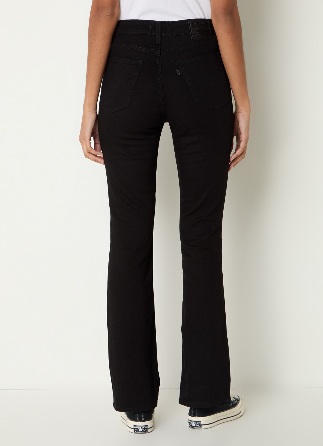 Levi's 725 high waist bootcut jeans met gekleurde wassing - achterkant 5 zwart
