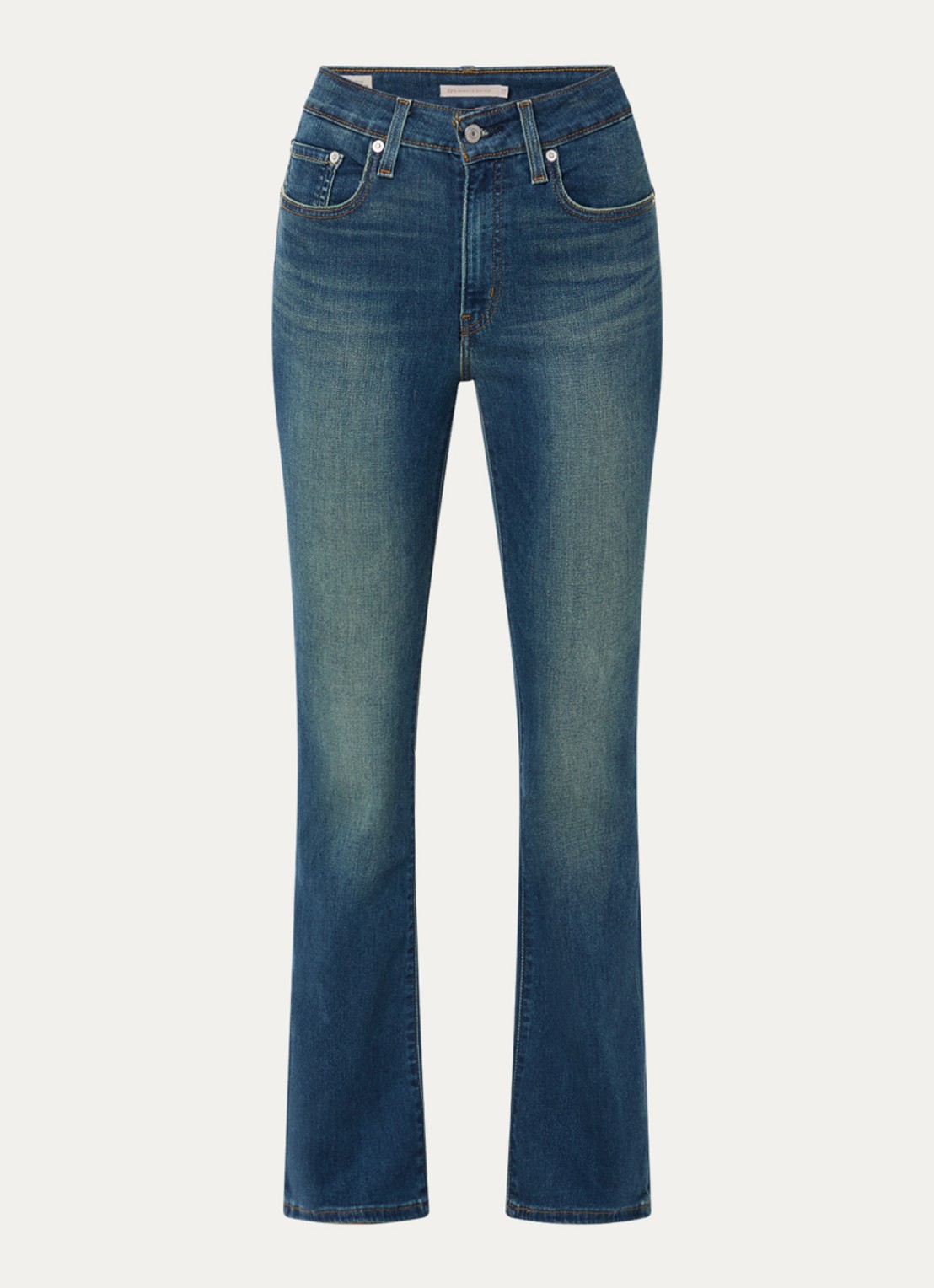 Levi's 725 high waist flared fit jeans met medium wassing - voorkant 4 indigo