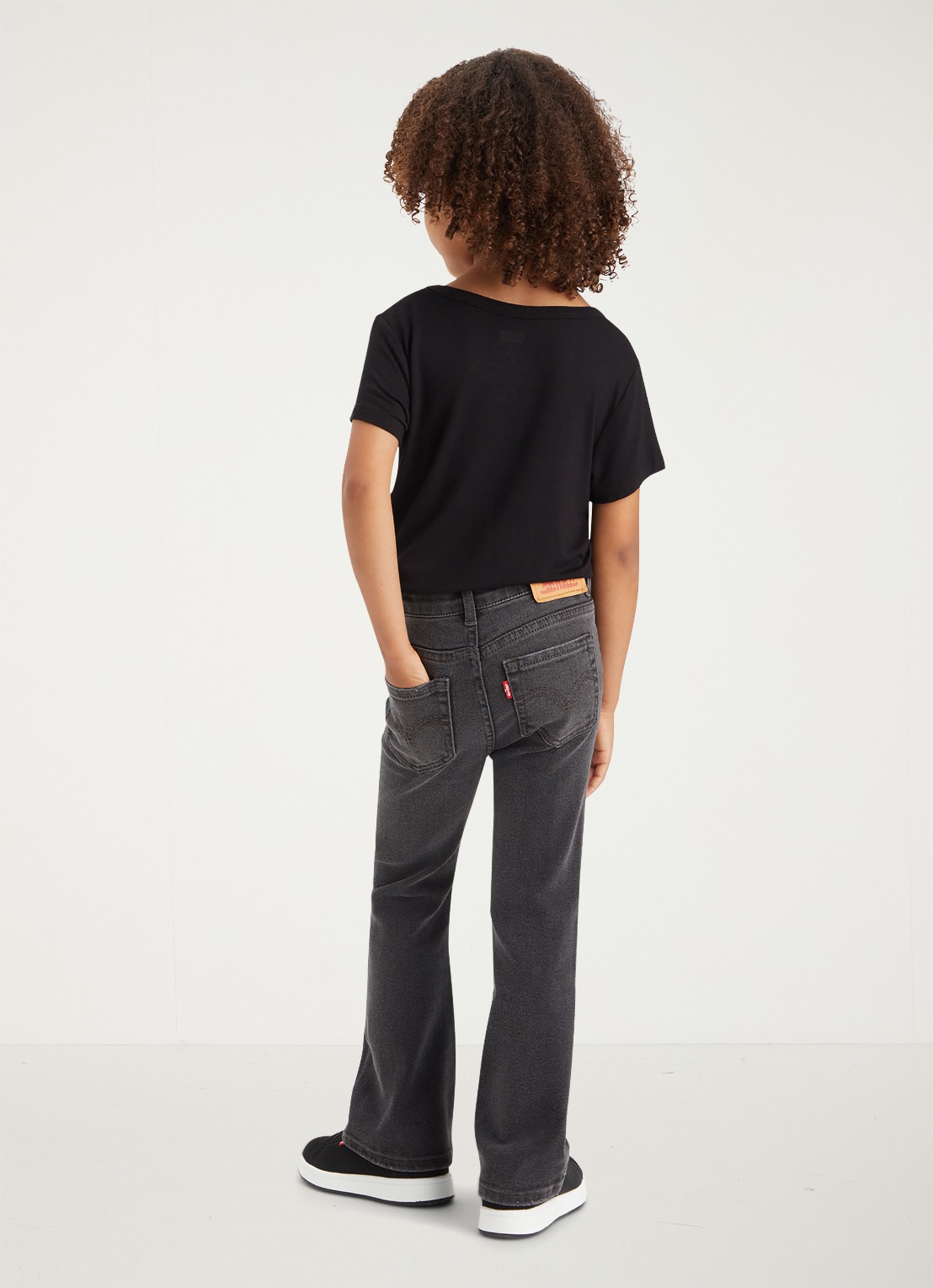 Levi's 726 high rise flared jeans met stretch - achterkant 6 zwart