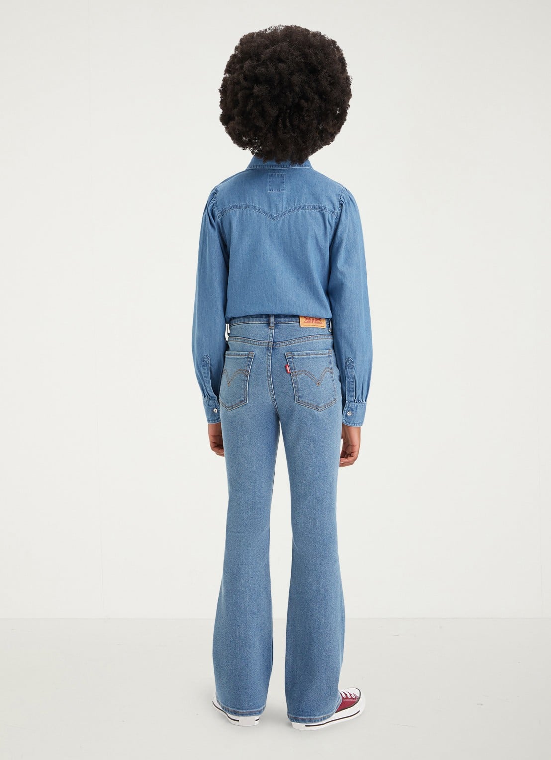 Levi's 726 high rise flared jeans met stretch - achterkant 5 indigo
